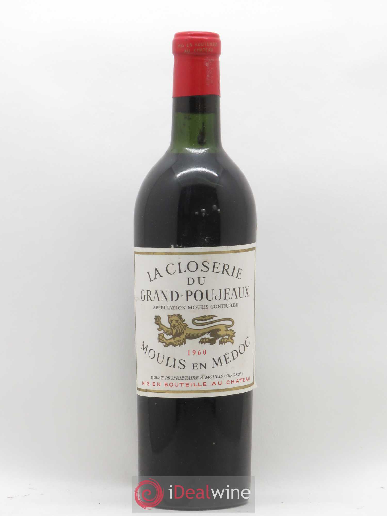 Moulis en Médoc La Closerie du Grand Poujeaux 1960 - Lot de 1 bouteille - 0