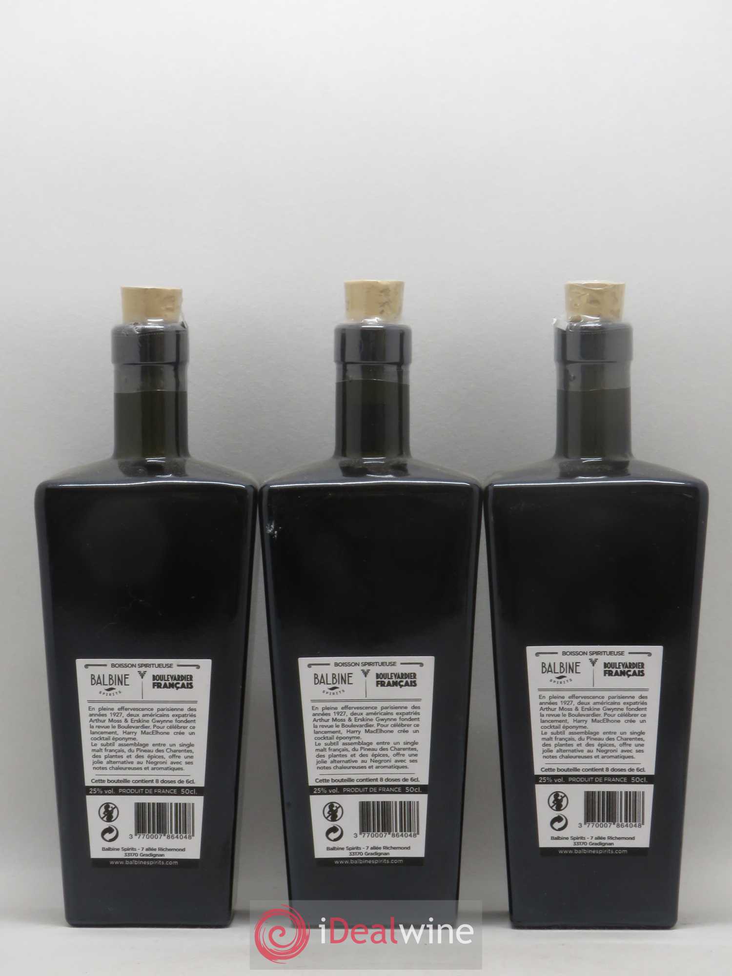 Divers Pineau des Charentes Balbine Spirits Single Malt 50cl - Lot de 3 bouteilles - 1