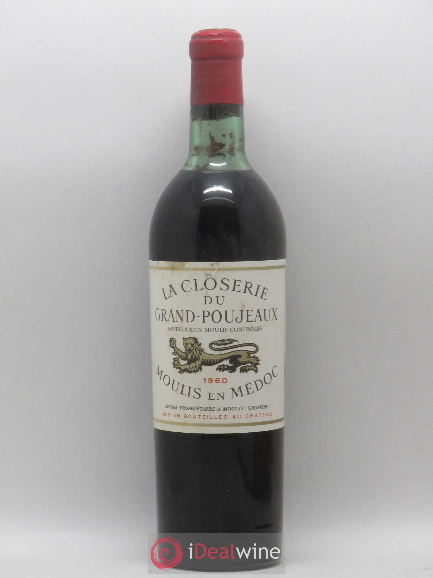 Moulis en Médoc Château La Closerie Grand Poujeaux 1960 - Posten von 1 Flasche - 0