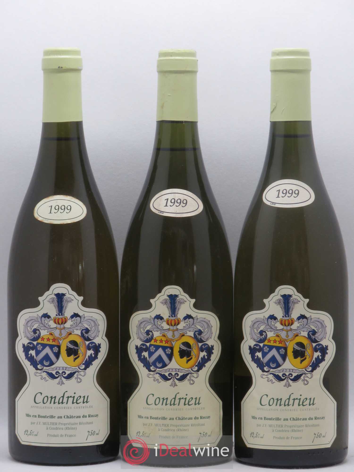 Condrieu Château de Rozay 1999 - Lot de 3 bouteilles - 0
