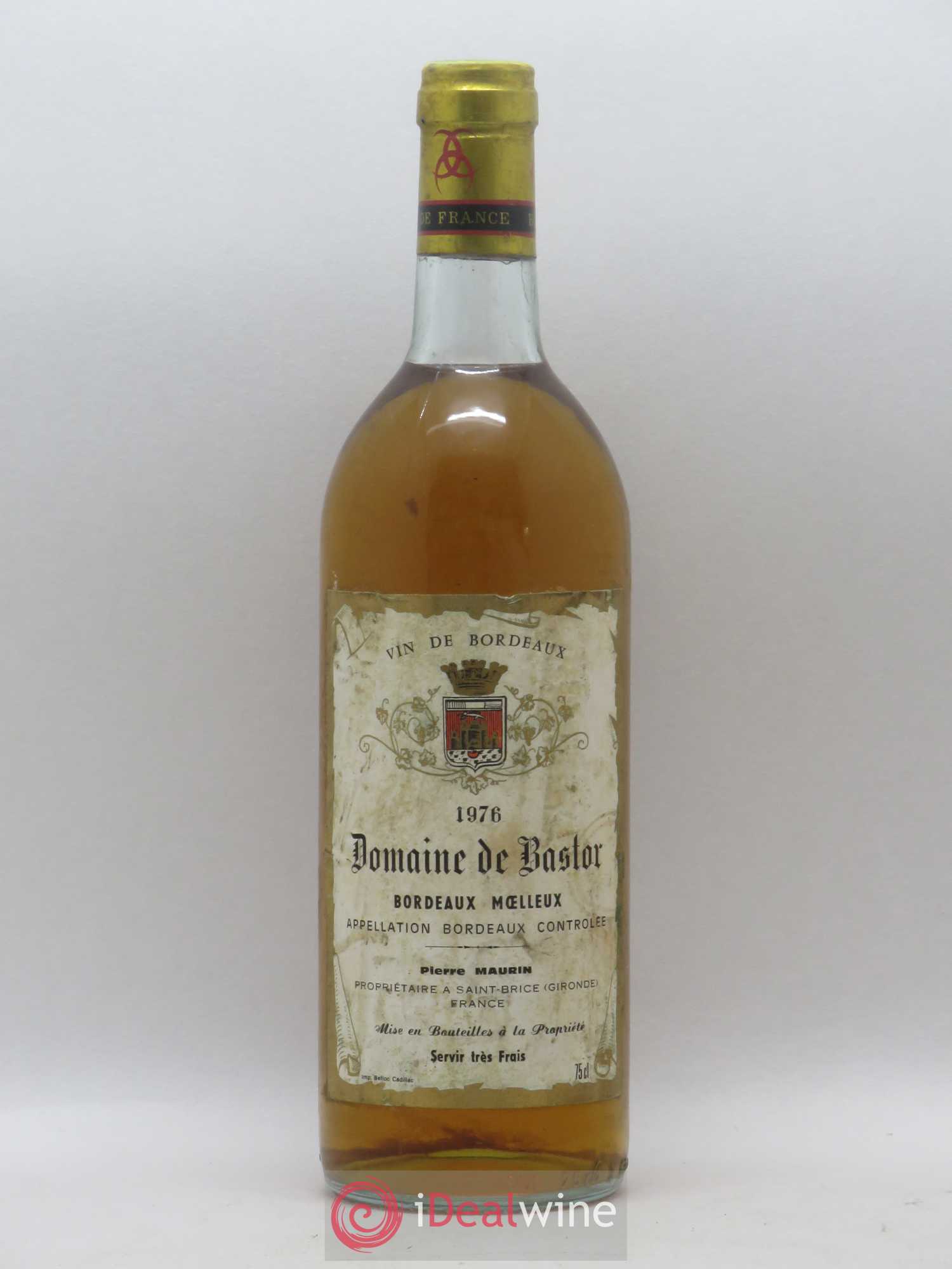 Bordeaux Moelleux Domaine de Bastor 1976 - Posten von 1 Flasche - 0