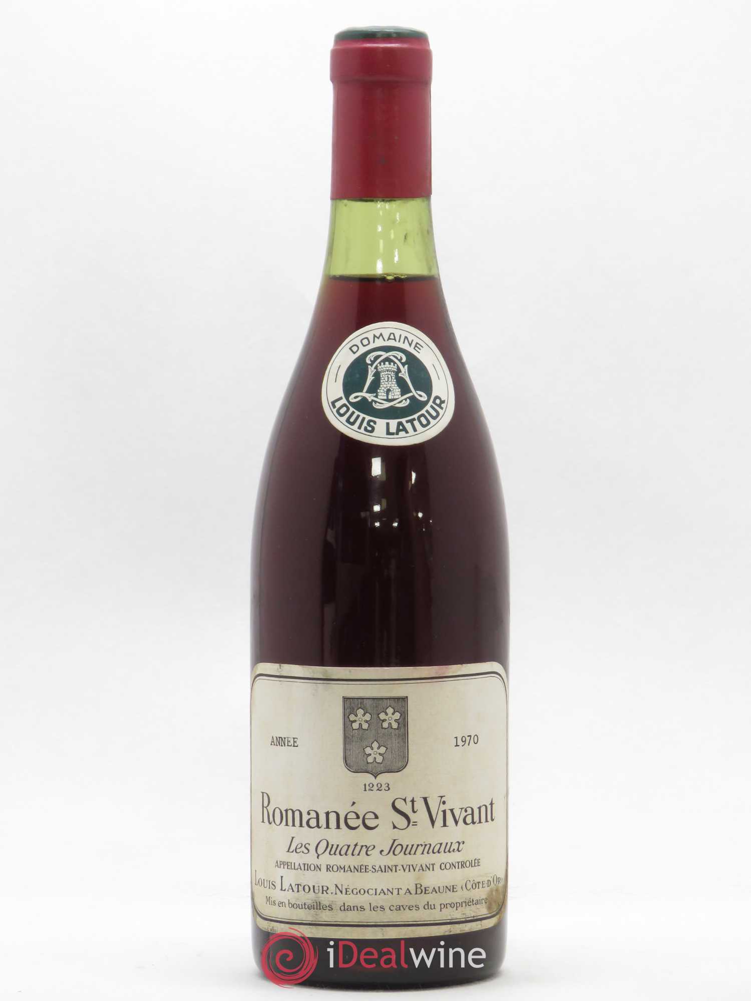 Romanée-Saint-Vivant Grand Cru Louis Latour Les quatre journaux 1970 - Posten von 1 Flasche - 0