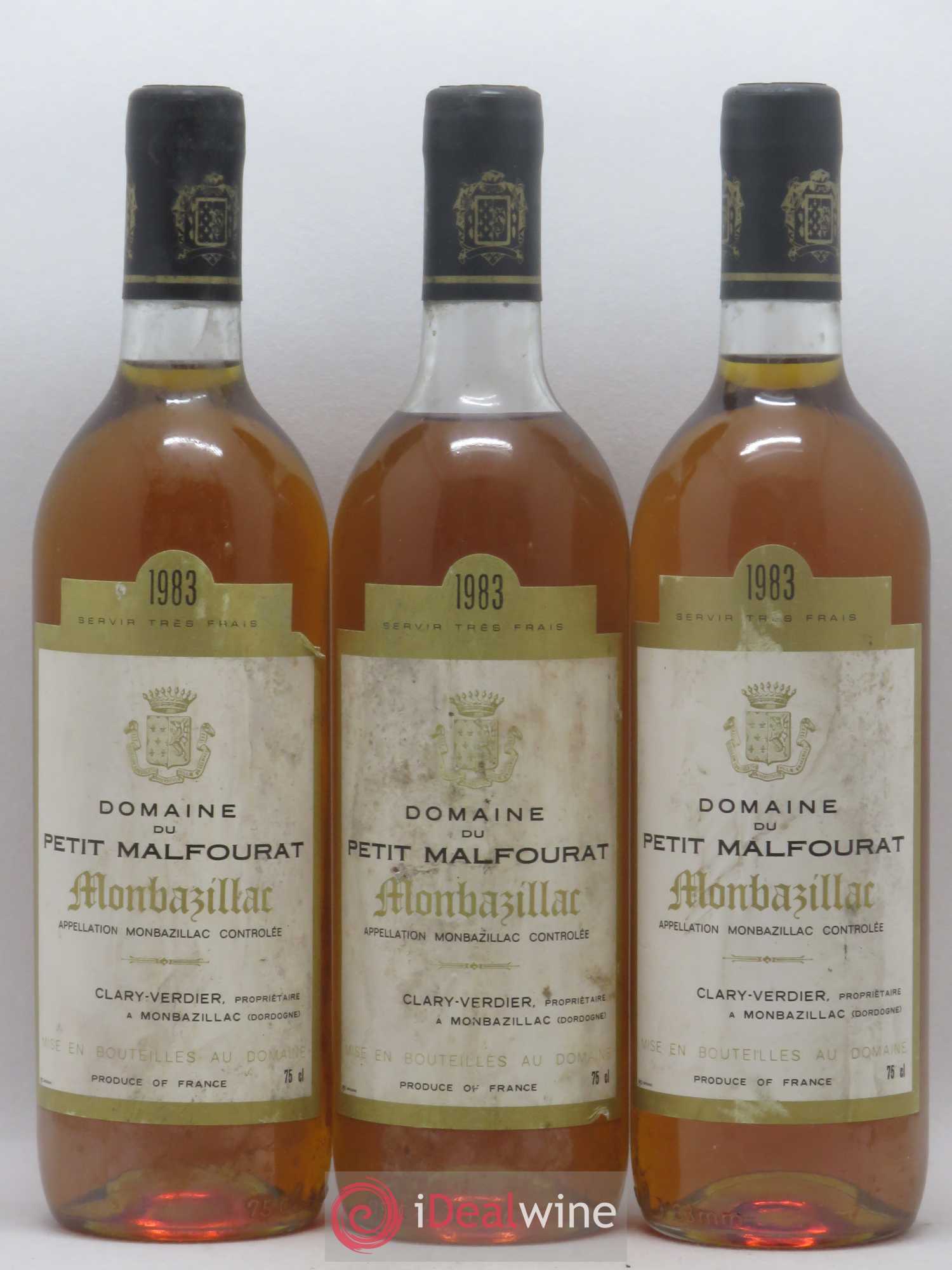 Monbazillac Domaine Du Petit Malfourat 1983 - Lotto di 3 bottiglie - 0