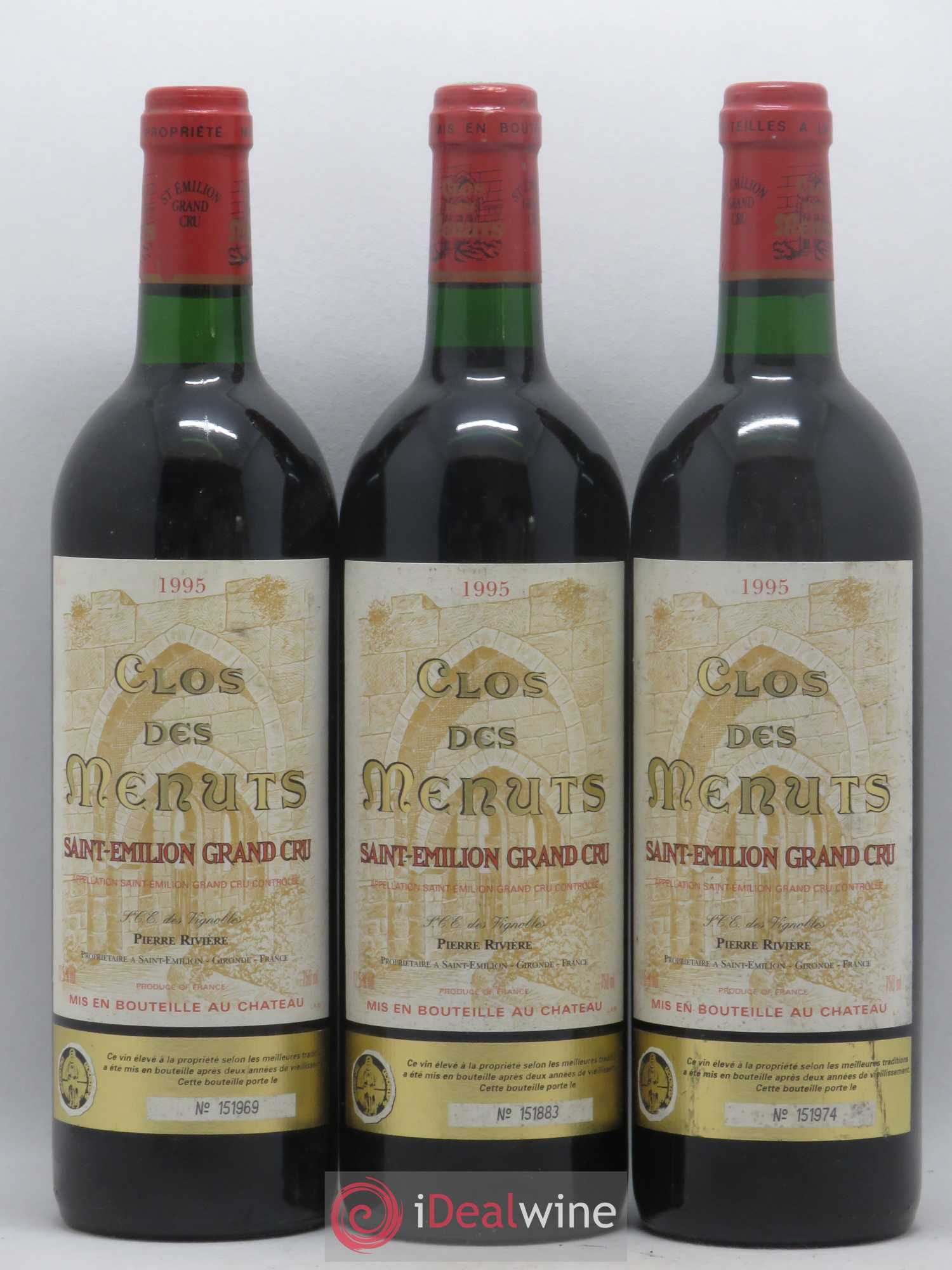 Saint-Émilion Grand Cru Clos des Menuts 1995 - Lot de 6 bouteilles - 2