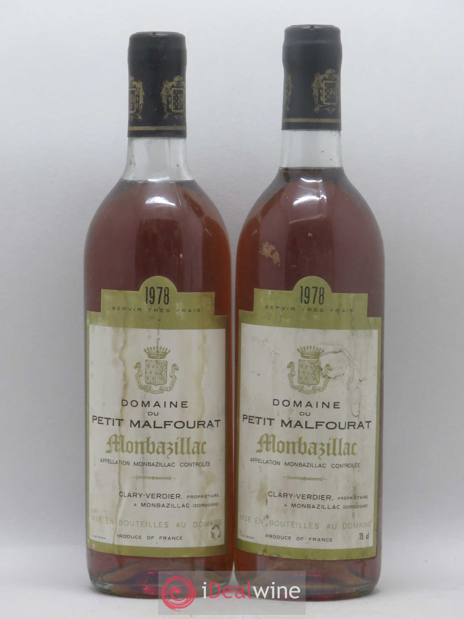 Monbazillac Domaine Du Petit Malfourat 1978 - Lotto di 2 bottiglie - 0
