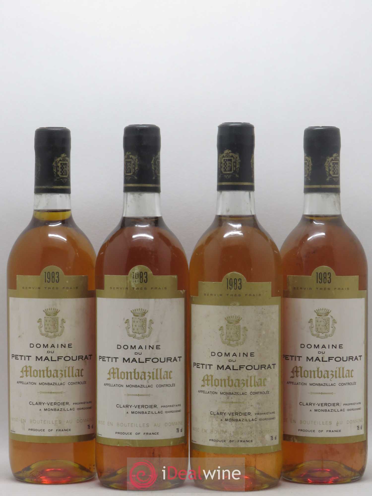 Monbazillac Domaine Du Petit Malfourat 1983 - Lotto di 4 bottiglie - 0