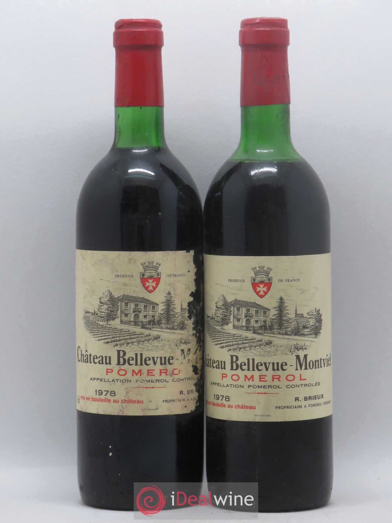 Pomerol Château Bellevue-Montviel 1978 - Posten von 2 Flaschen - 0