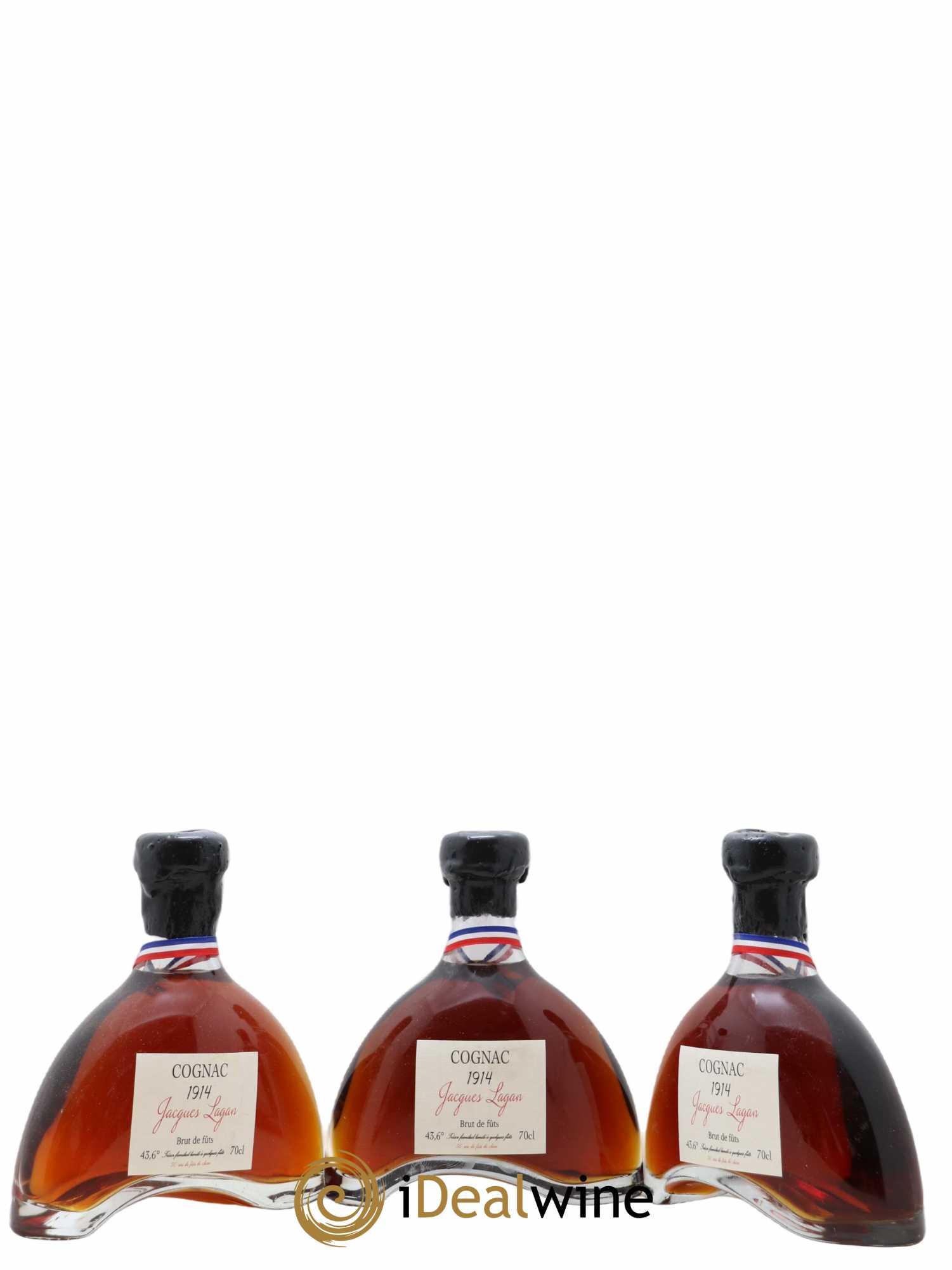 Cognac Jacques Lagan (sans prix de réserve) 1914 - Posten von 3 Flaschen - 0