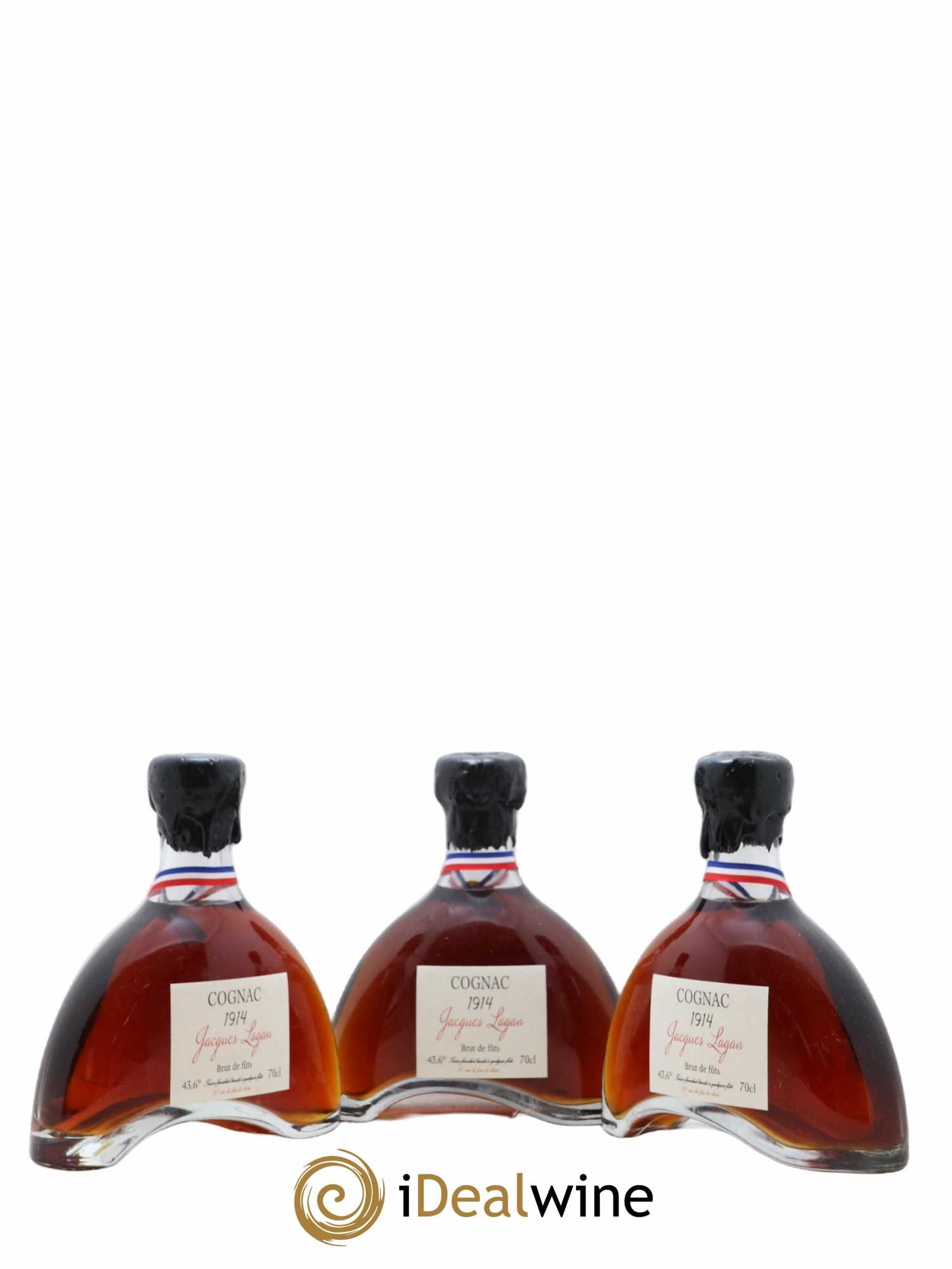 Cognac Jacques Lagan (sans prix de réserve) 1914 - Posten von 3 Flaschen - 0