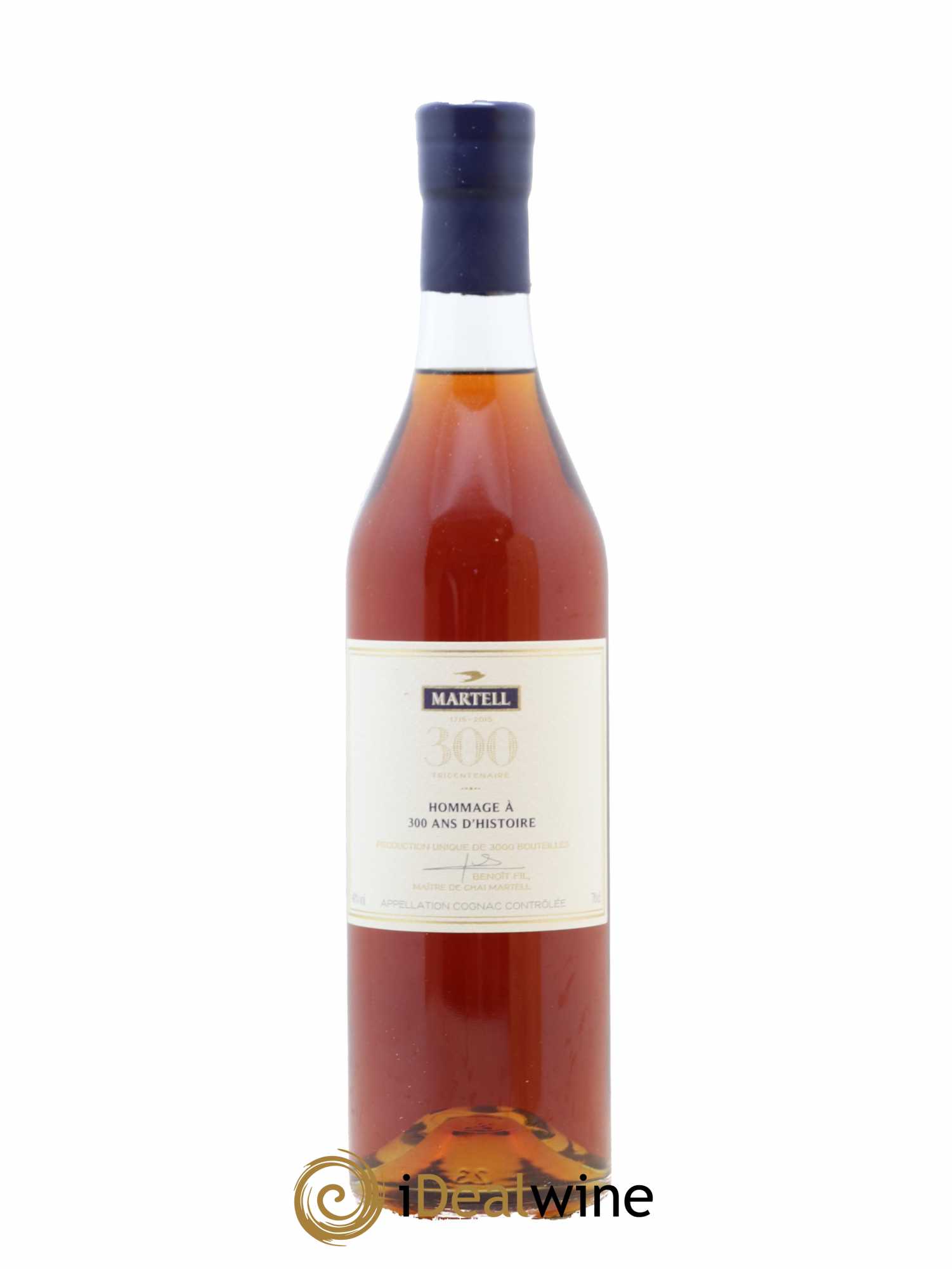Cognac Hommage 300 ans d'Histoire Martell (sans prix de réserve) - Lot de 1 bouteille - 1