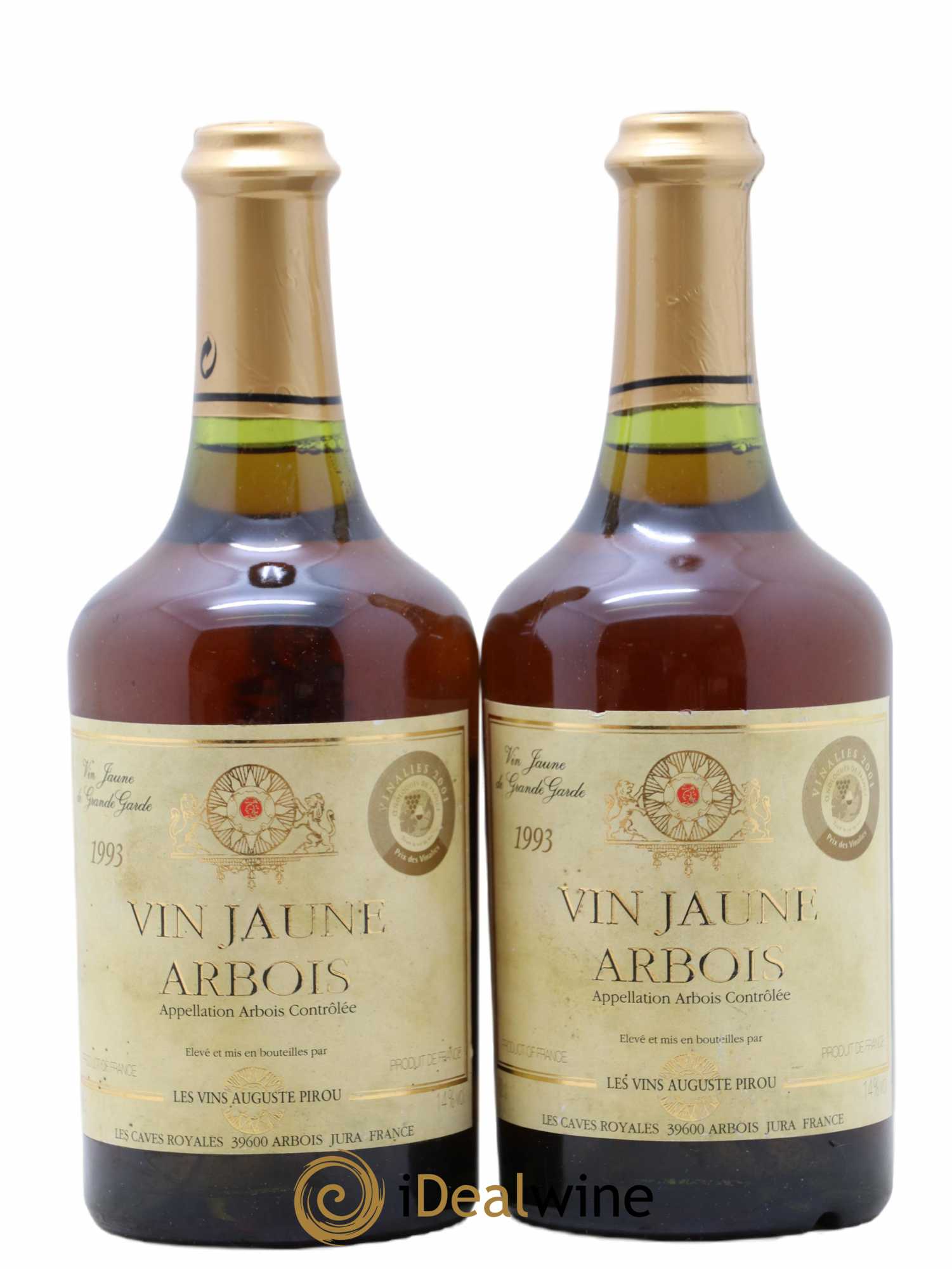 Arbois Vin Jaune Auguste Pirou 1993 - Lot de 2 bouteilles - 0