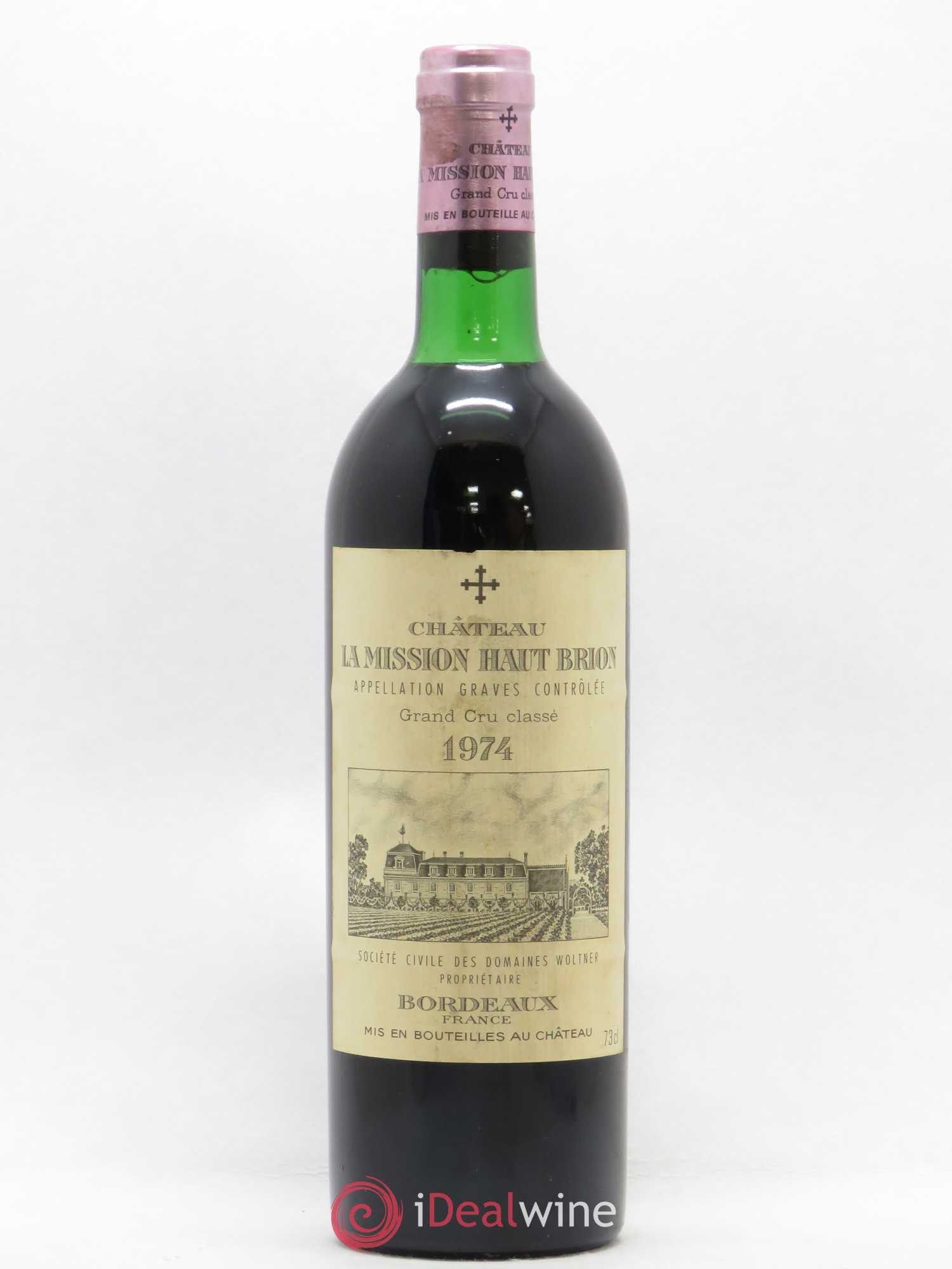 Château la Mission Haut-Brion Cru Classé de Graves 1974 - Lot de 1 bouteille - 0