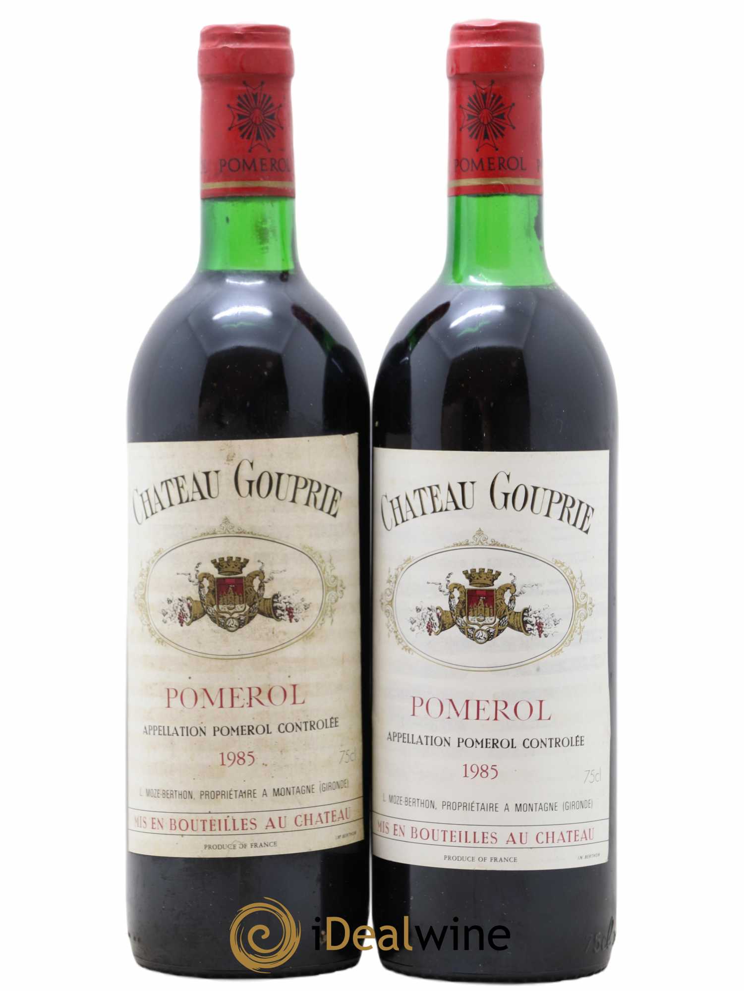 Pomerol Château Gouprie 1985 - Lot de 2 bouteilles - 0
