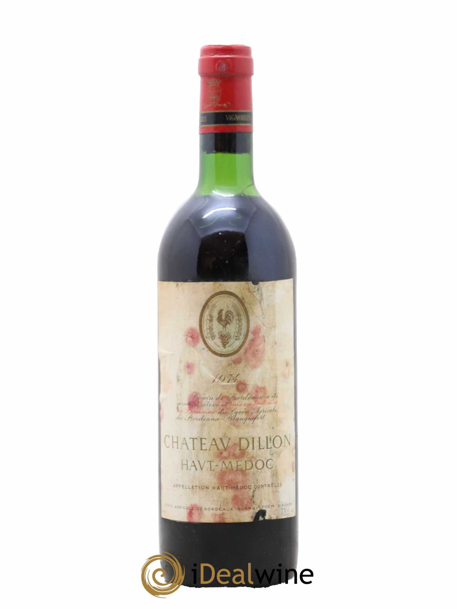 Château Dillon Cru Bourgeois 1974 - Lot de 1 bouteille - 0