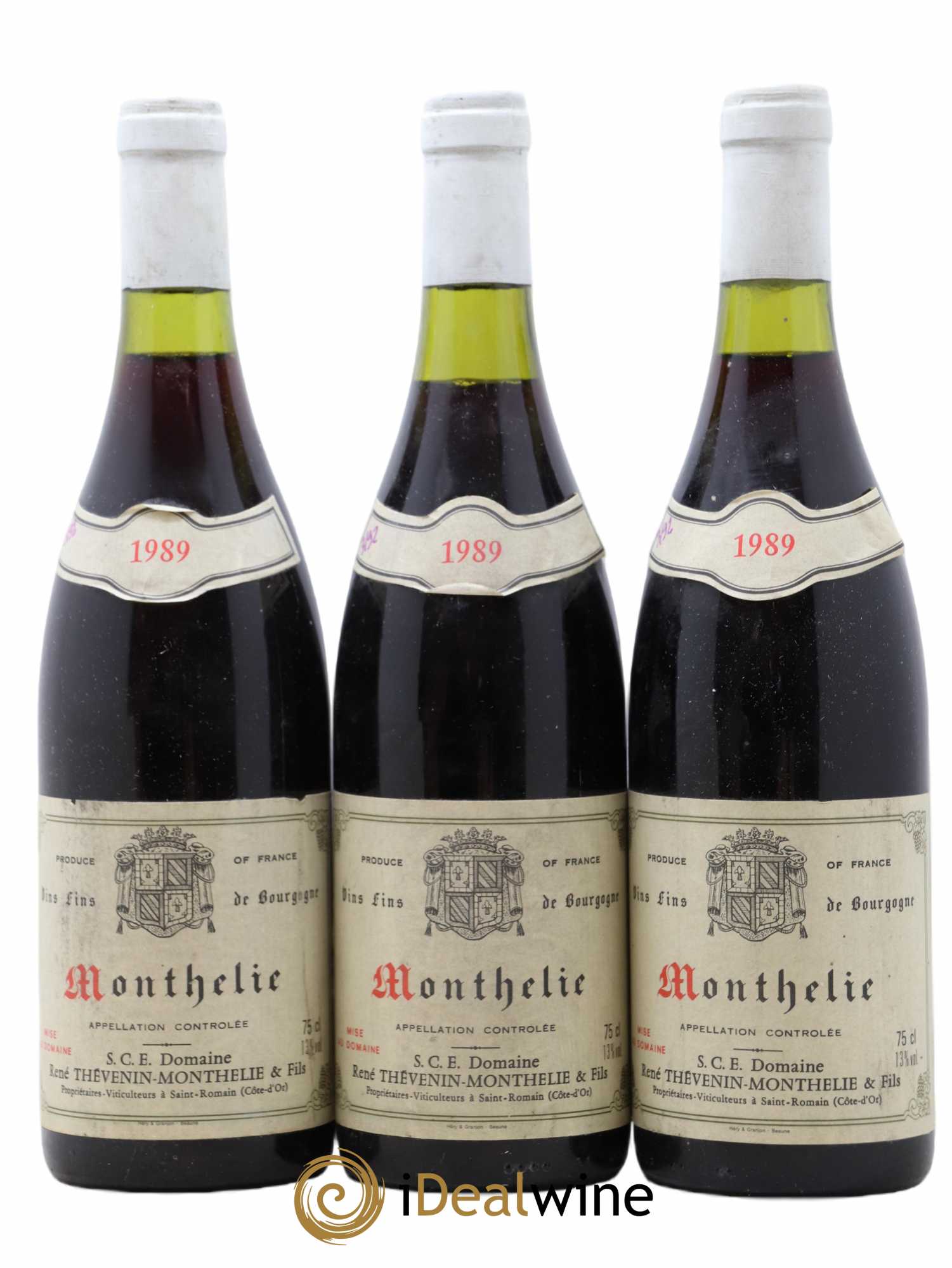 Monthélie Thevenin 1989 - Lot de 3 bouteilles - 0