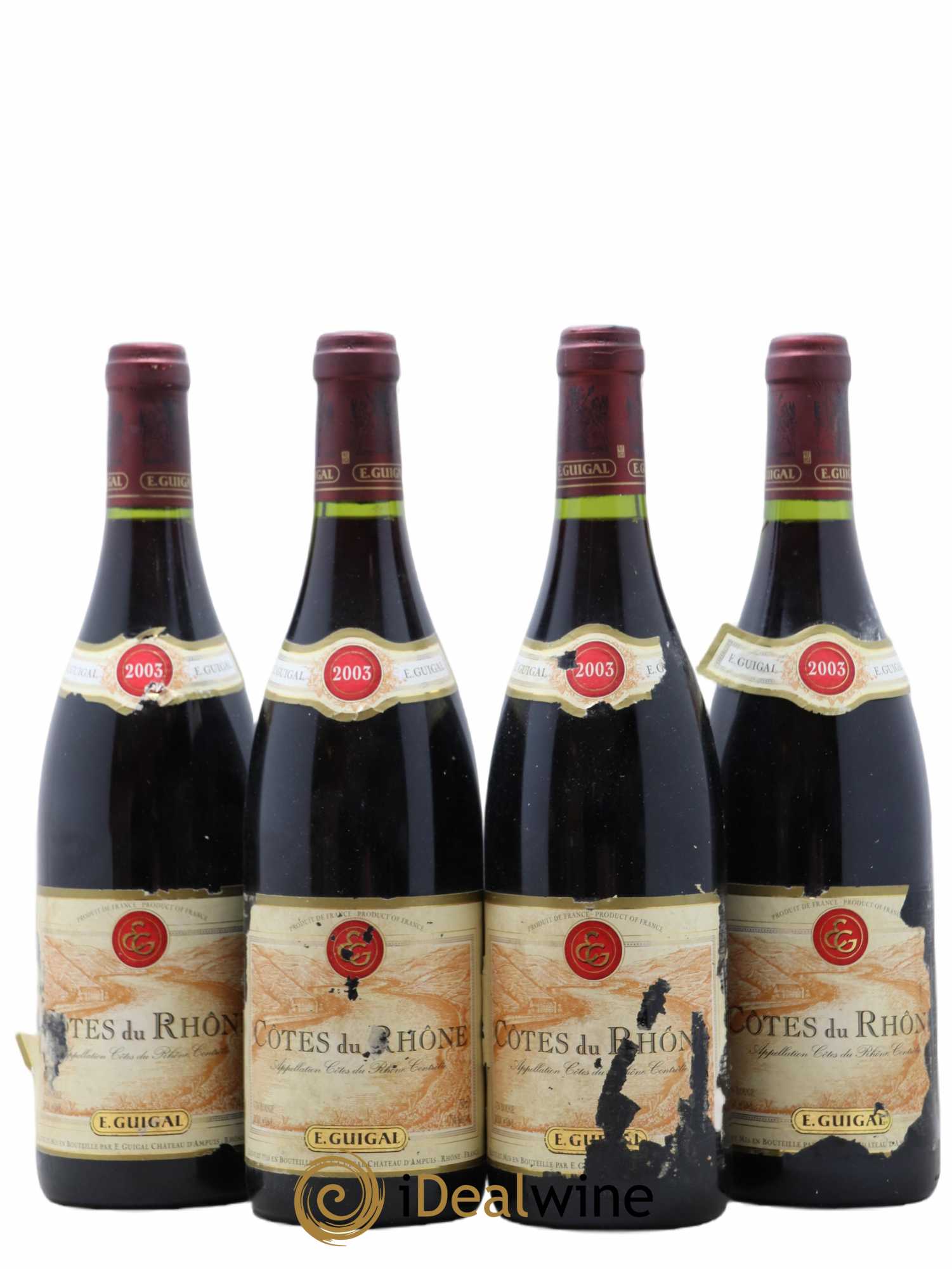 Côtes-du-Rhône Guigal 2003 - Lot de 4 bouteilles - 0