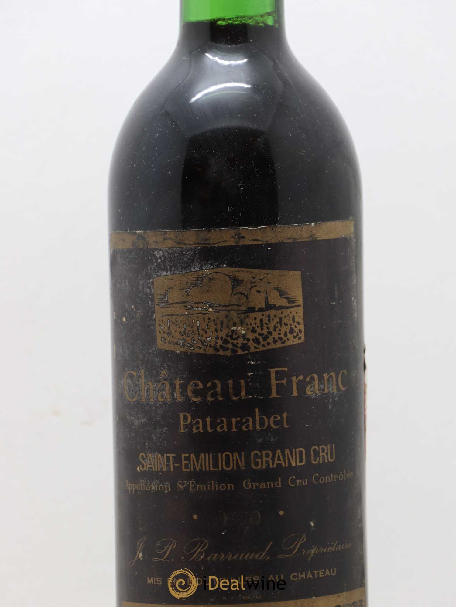 Saint-Émilion Grand Cru Château Franc Patarabet 1970 - Posten von 1 Flasche - 1