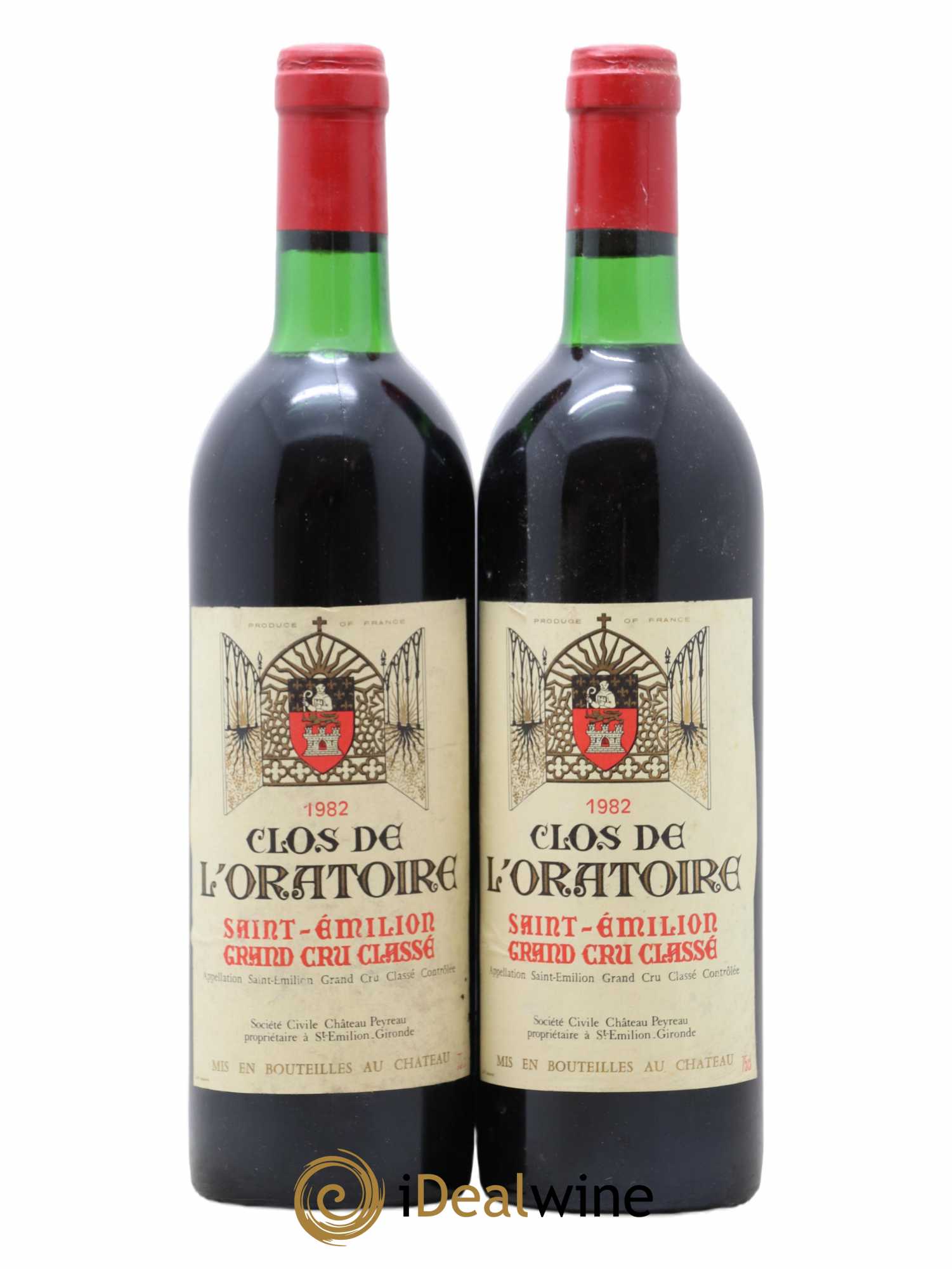 Clos de l'Oratoire Grand Cru Classé 1982 - Lot de 2 bouteilles - 0