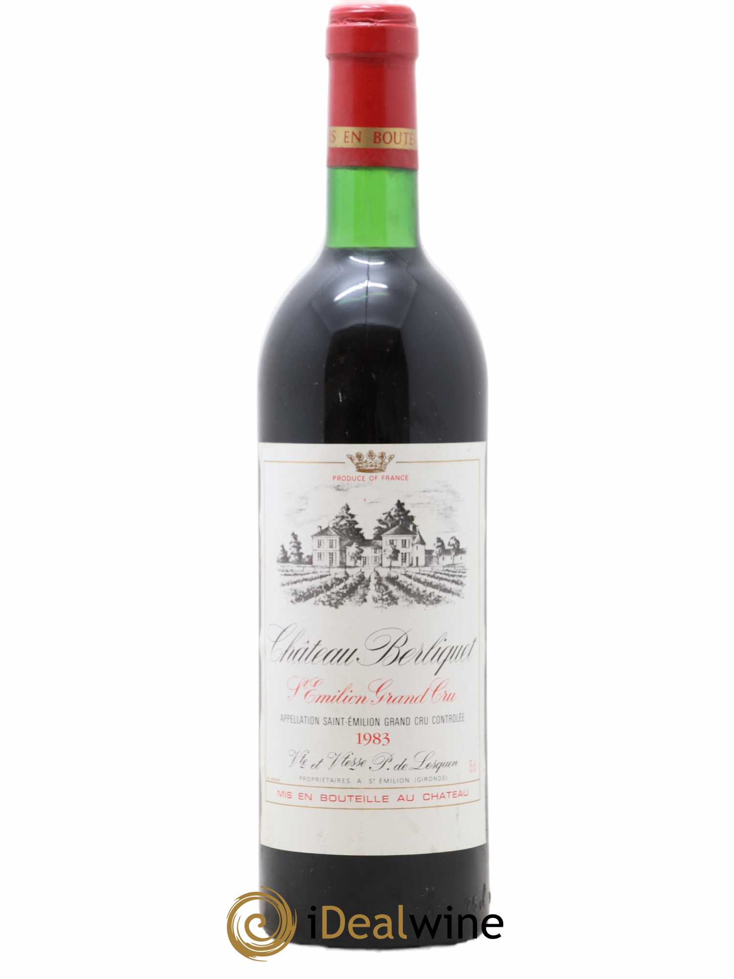 Château Berliquet Grand Cru Classé 1983 - Lot de 1 bouteille - 0