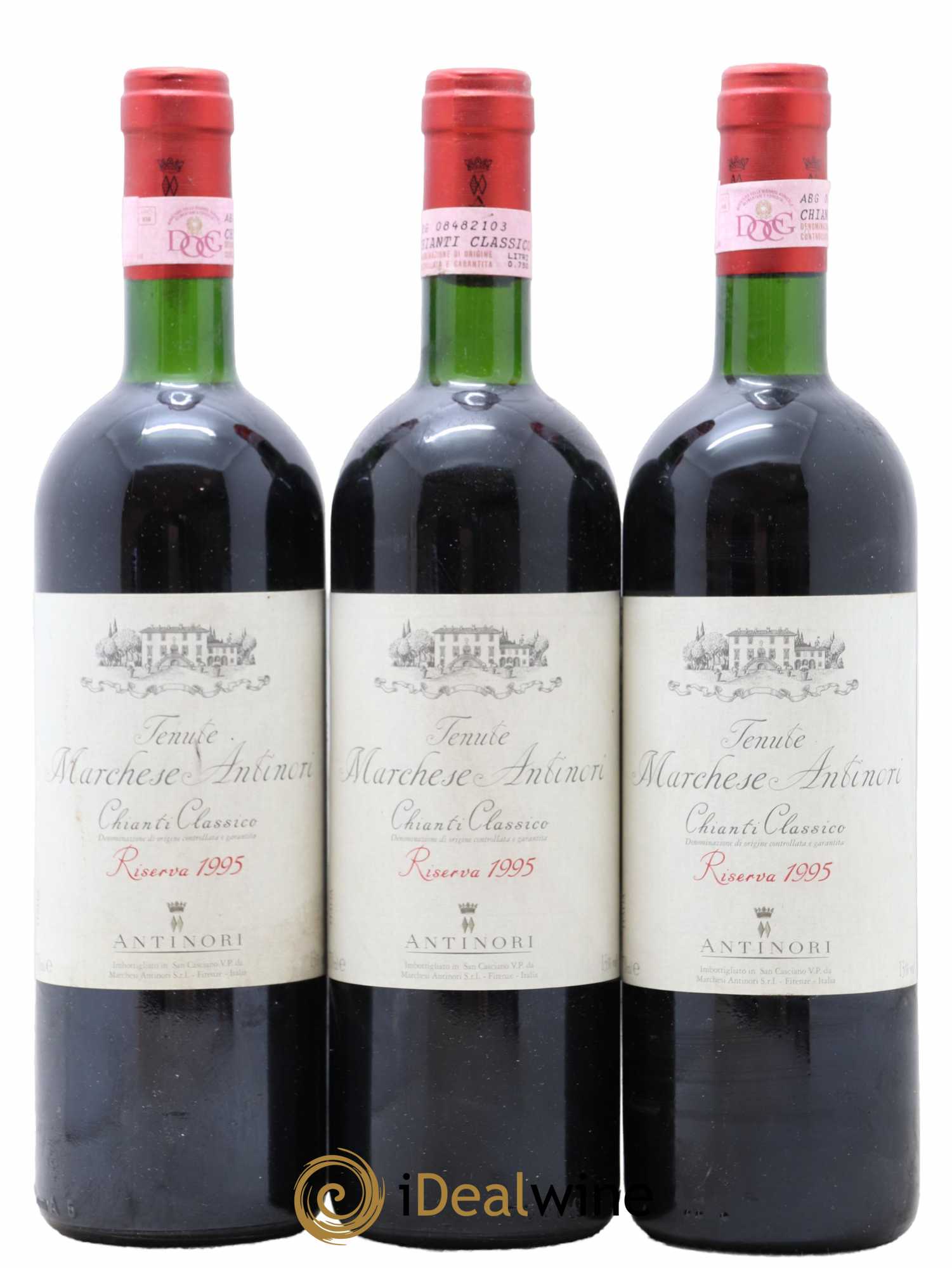 Chianti Classico DOCG Riserva Tenuta Tignanello - Marchesi Antinori 1995 - Lot de 3 bouteilles - 0