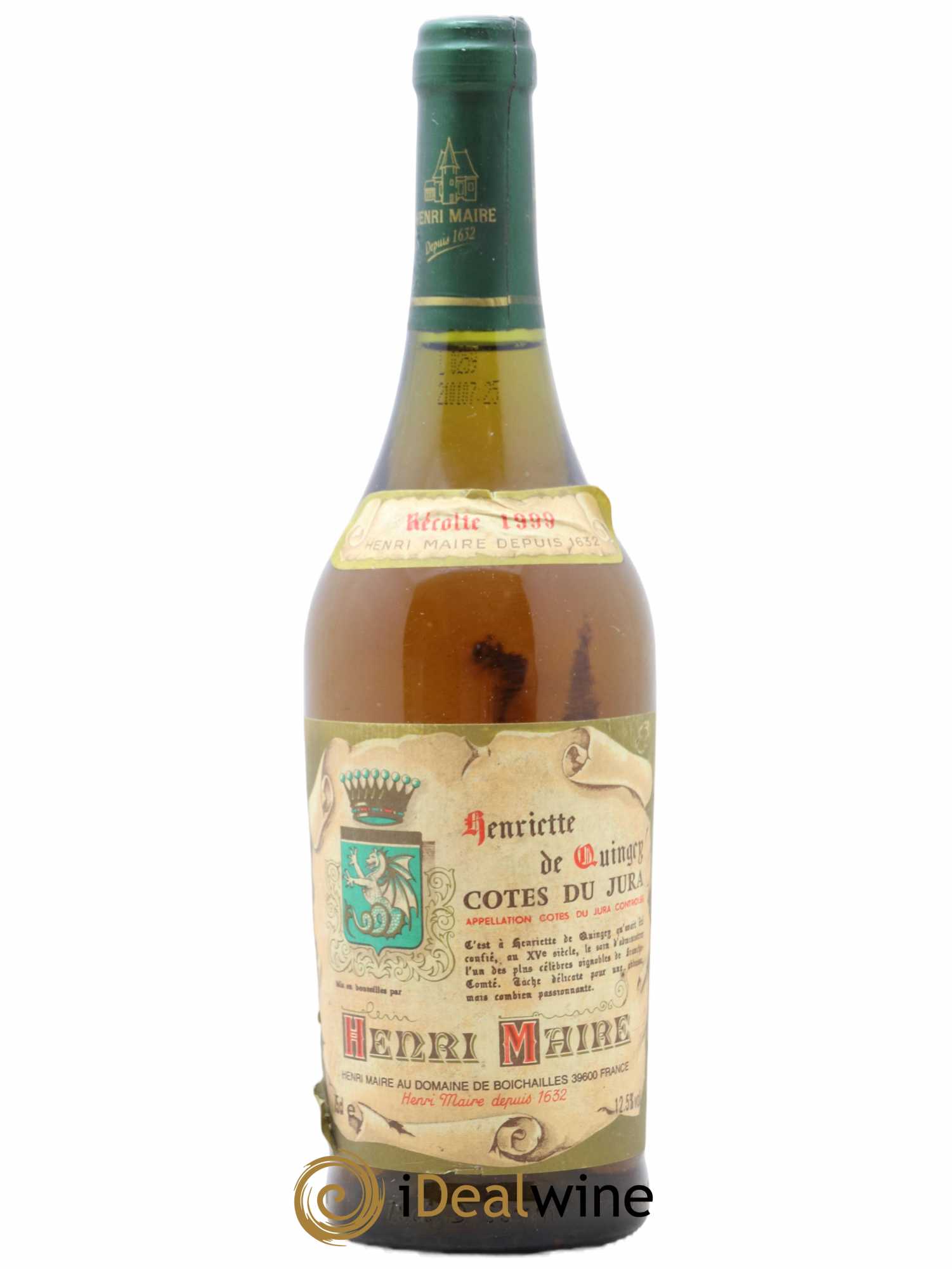 Côtes du Jura Henriette De Quingey Henri Maire (sans prix de réserve) 1999 - Lotto di 1 bottiglia - 0