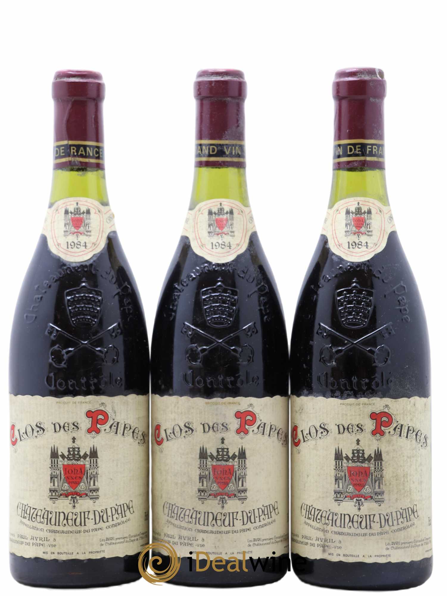 Châteauneuf-du-Pape Clos des Papes - Paul Avril 1984 - Lot de 3 bouteilles - 0