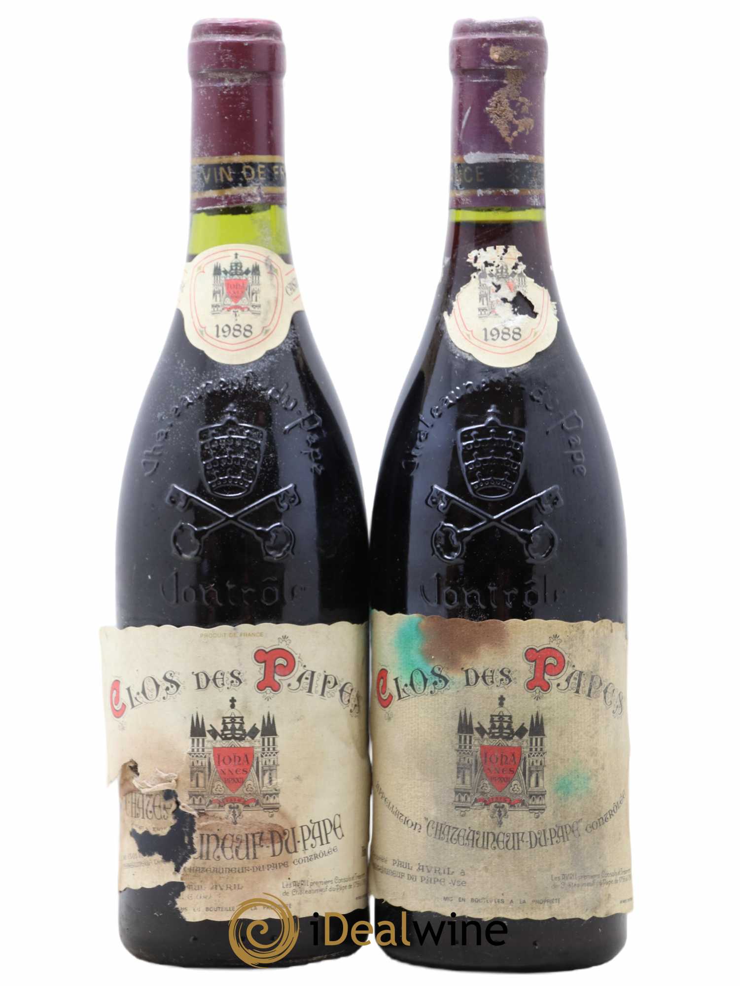 Châteauneuf-du-Pape Clos des Papes - Paul Avril 1988 - Lot de 2 bouteilles - 0