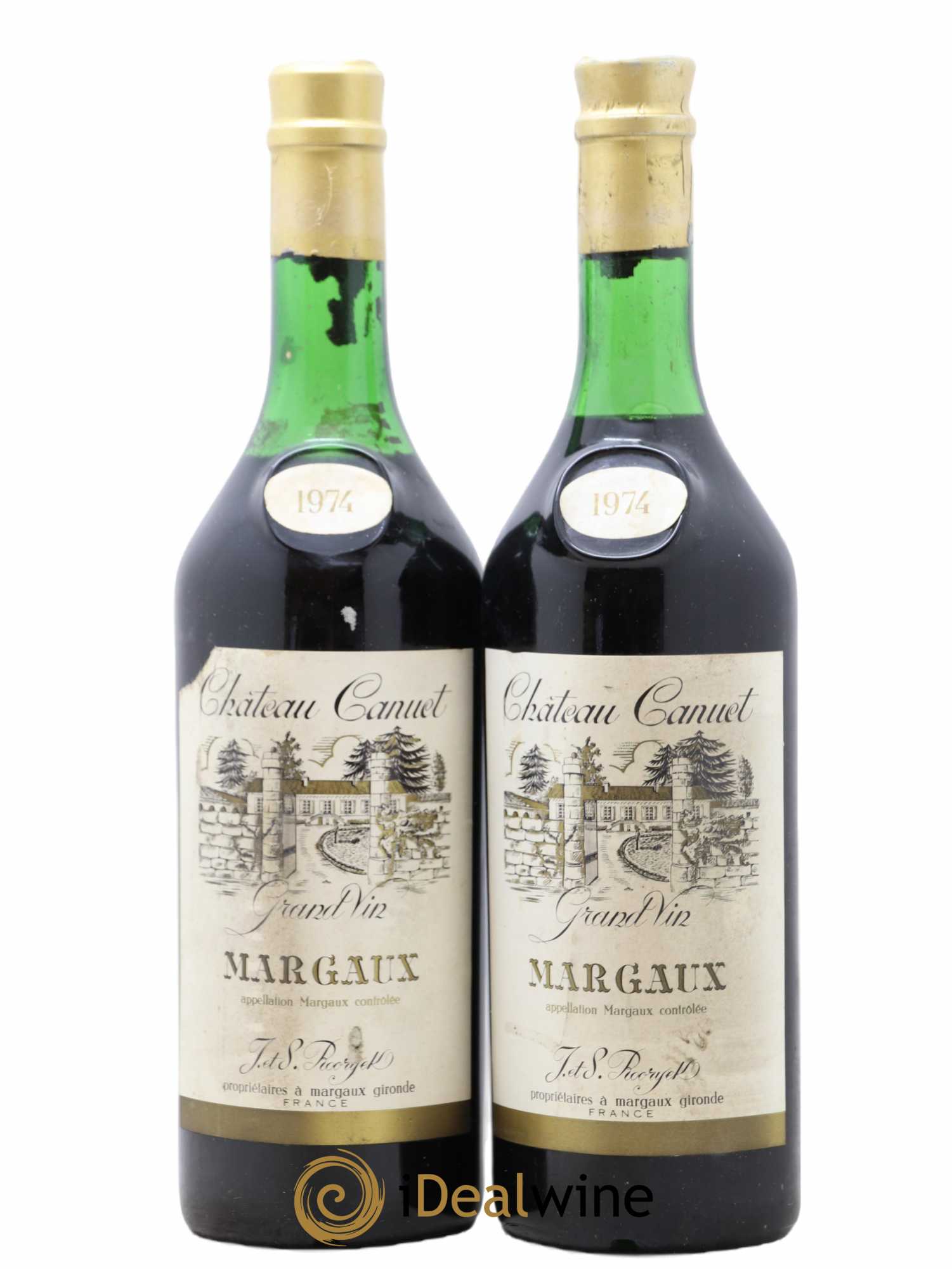 Bordeaux 1974 - Posten von 2 Flaschen - 0