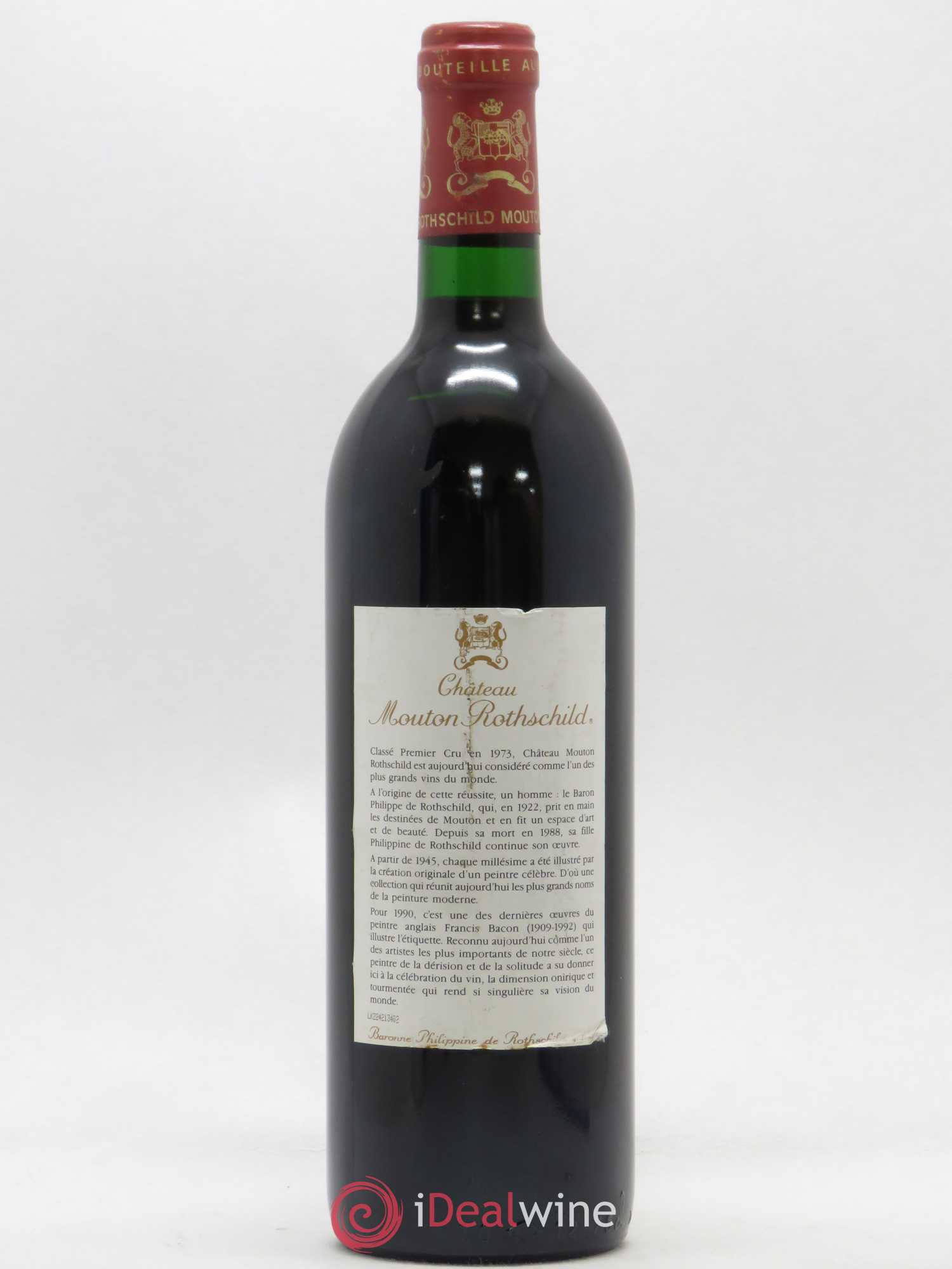 Château Mouton Rothschild 1er Grand Cru Classé 1990 - Lot de 1 bouteille - 1