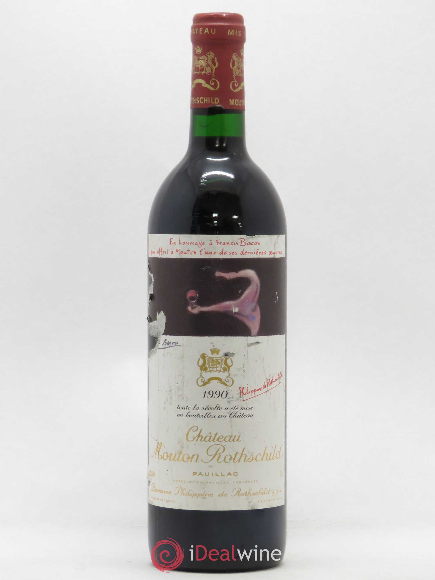 Château Mouton Rothschild 1er Grand Cru Classé 1990 - Lot de 1 bouteille - 0