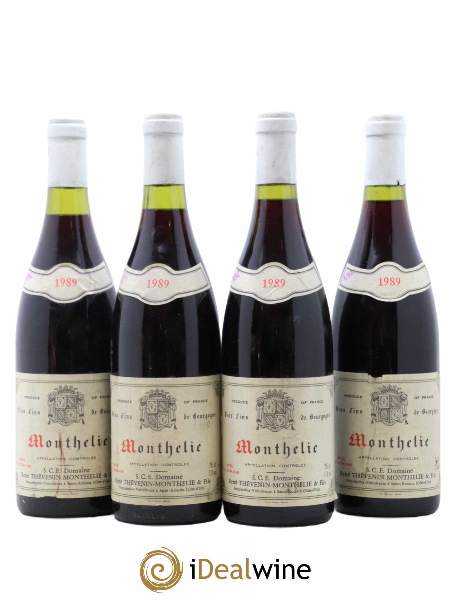 Monthélie Thevenin 1989 - Lot de 4 bouteilles - 0