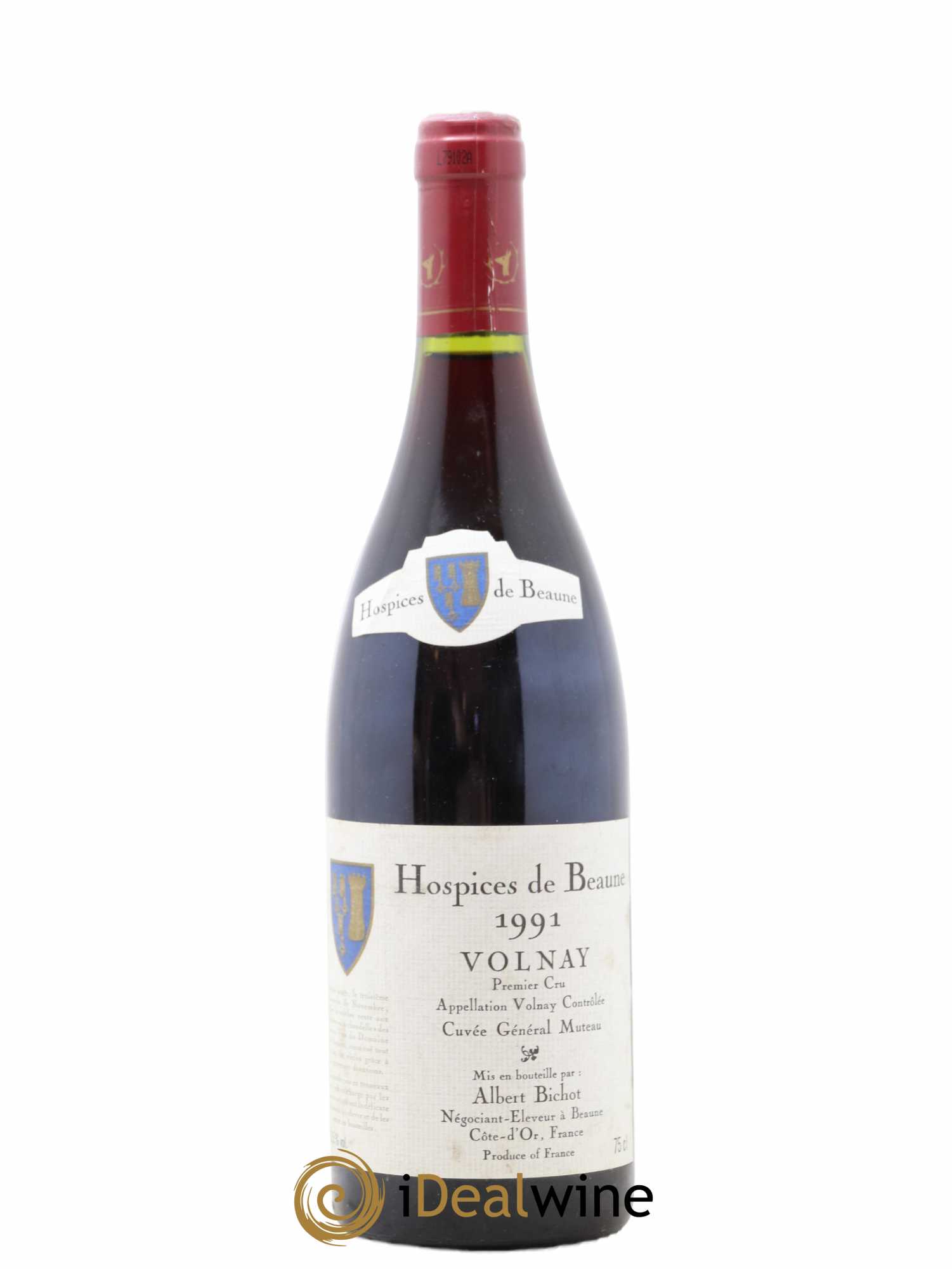 Volnay 1er Cru Général Muteau Bichot Hospices de Beaune 1991 - Posten von 1 Flasche - 0