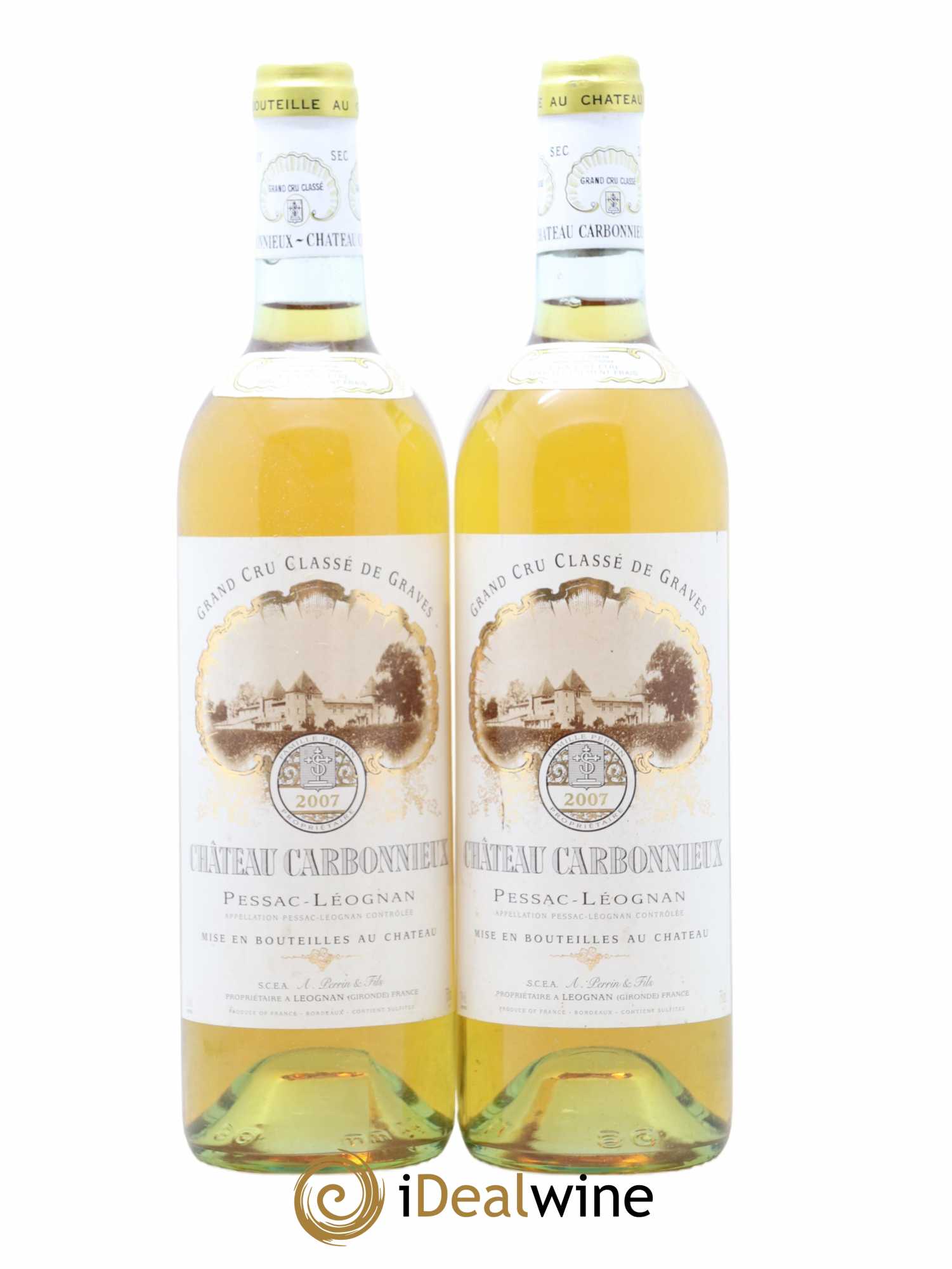 Château Carbonnieux Cru Classé de Graves 2007 - Lot de 2 bouteilles - 0