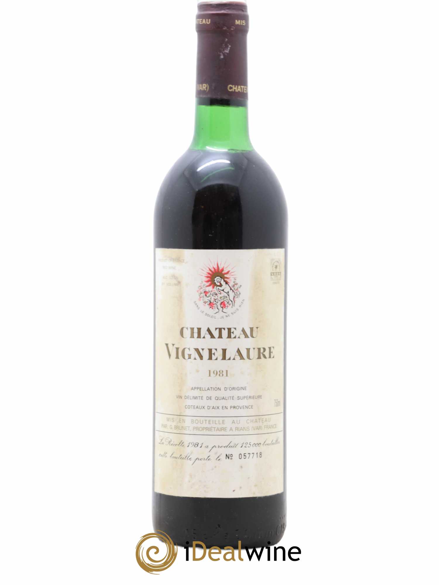 Coteaux d'Aix-en-Provence Château Vignelaure Mette et Bengt Sundstrom 1981 - Lot de 1 bouteille - 0