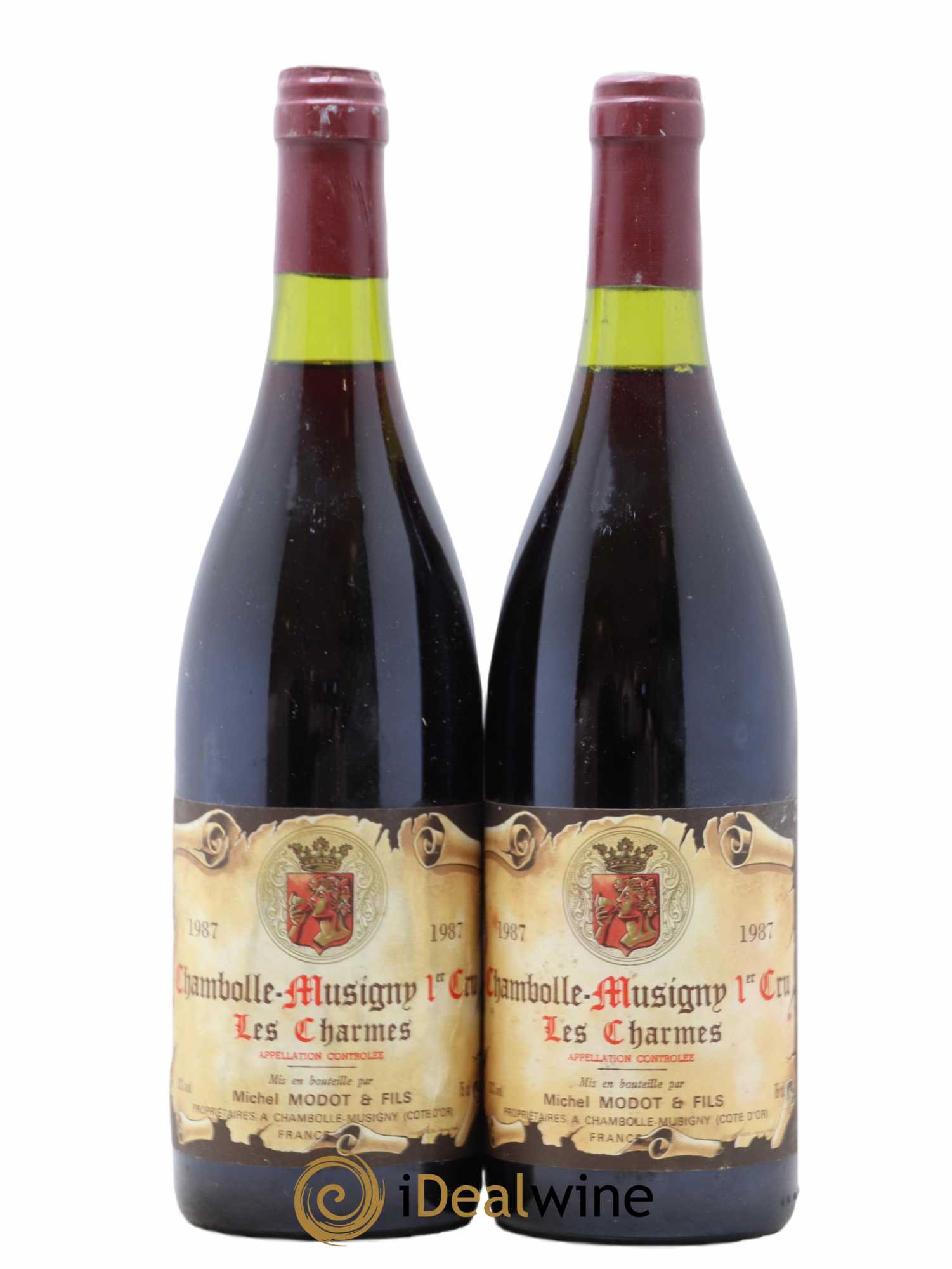 Chambolle-Musigny 1er Cru Les Charmes Michel Modot 1987 - Lot de 2 bouteilles - 0