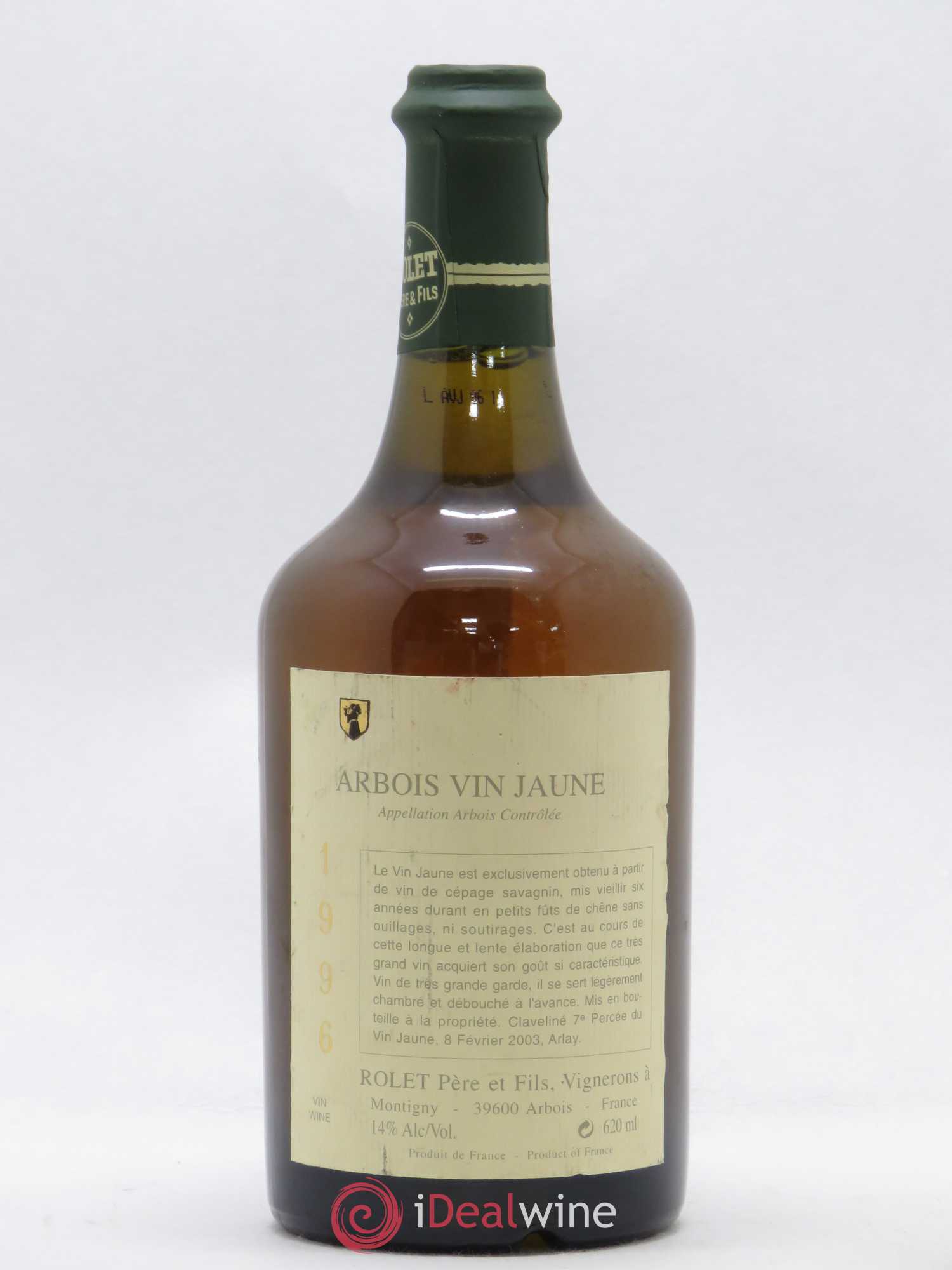 Arbois Vin Jaune Domaine Rolet 1996 - Lot de 1 bouteille - 0