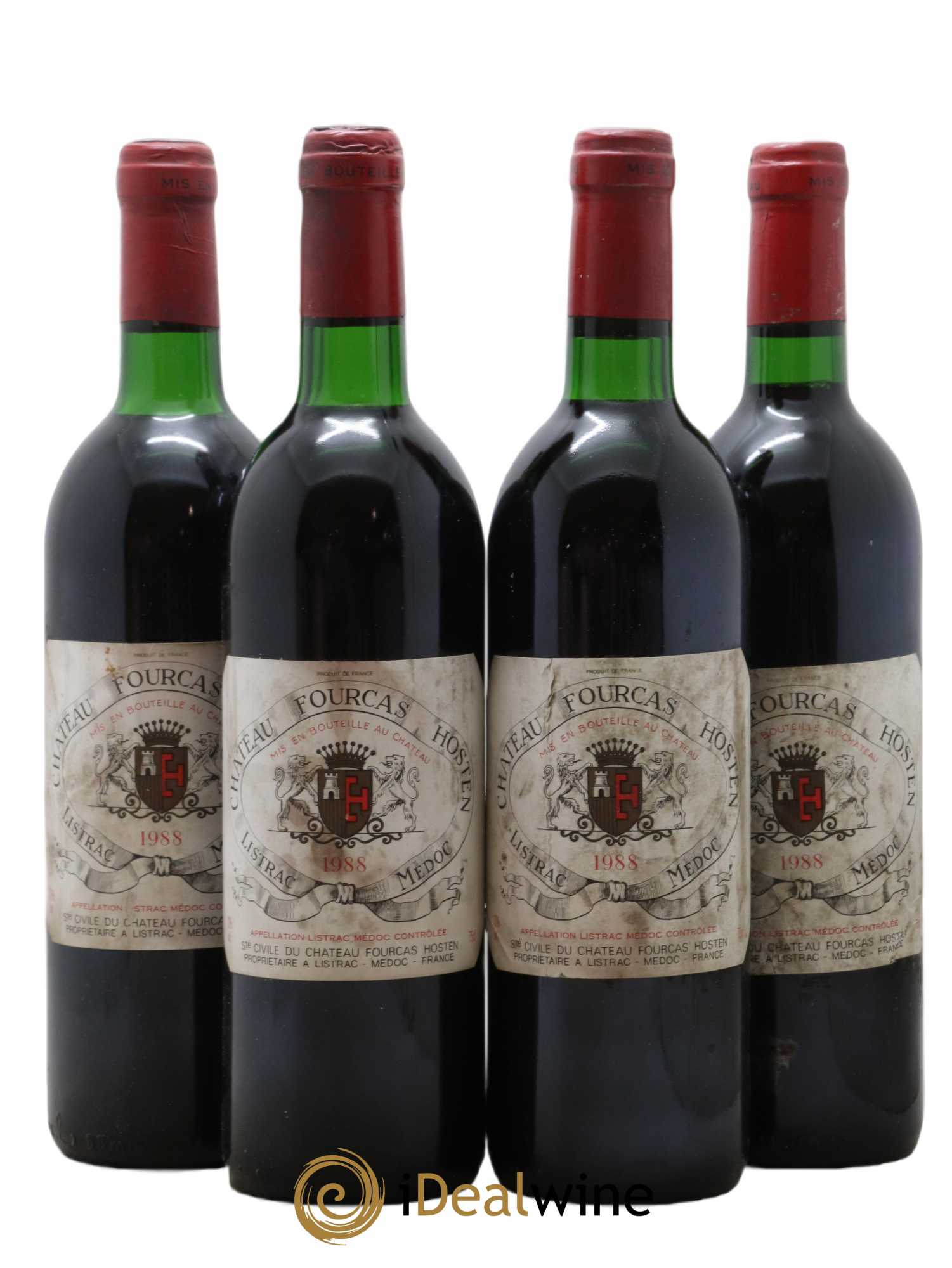 Château Fourcas Hosten Cru Bourgeois 1988 - Lot de 4 bouteilles - 0