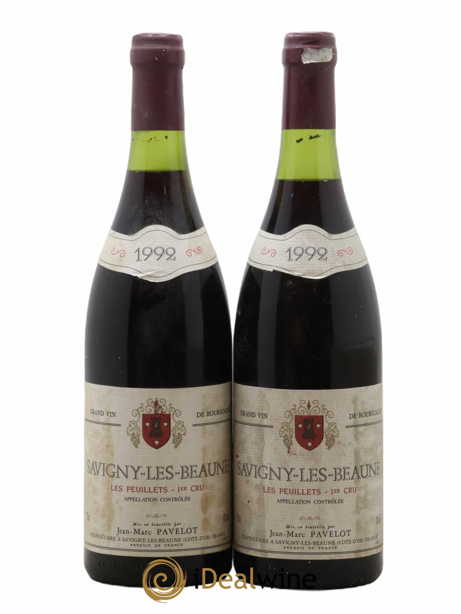 Savigny-lès-Beaune 1er Cru Les Peuillets Pavelot 1992 - Lot de 2 bouteilles - 0