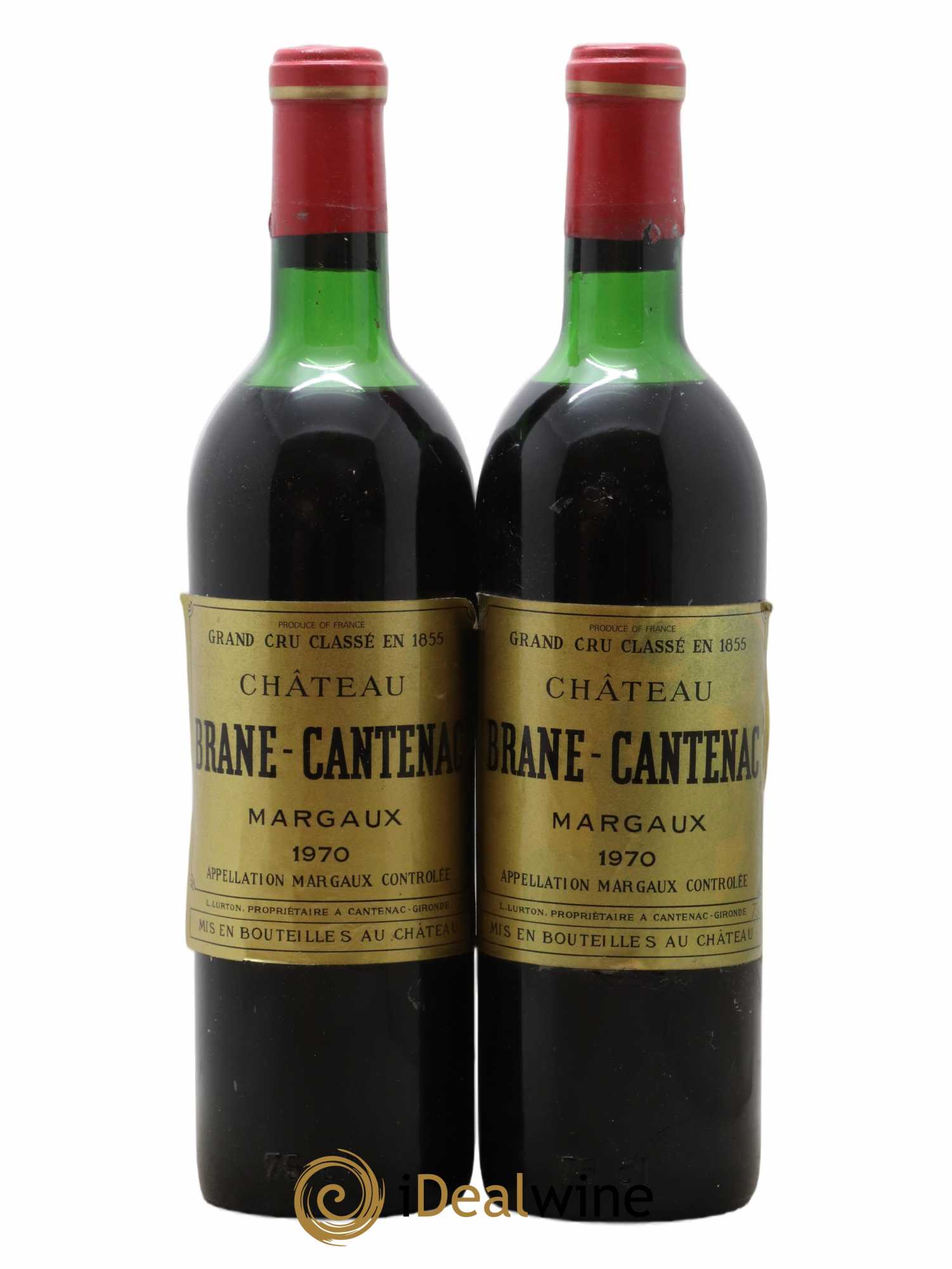 Château Brane Cantenac 2ème Grand Cru Classé 1970 - Lot de 2 bouteilles - 0