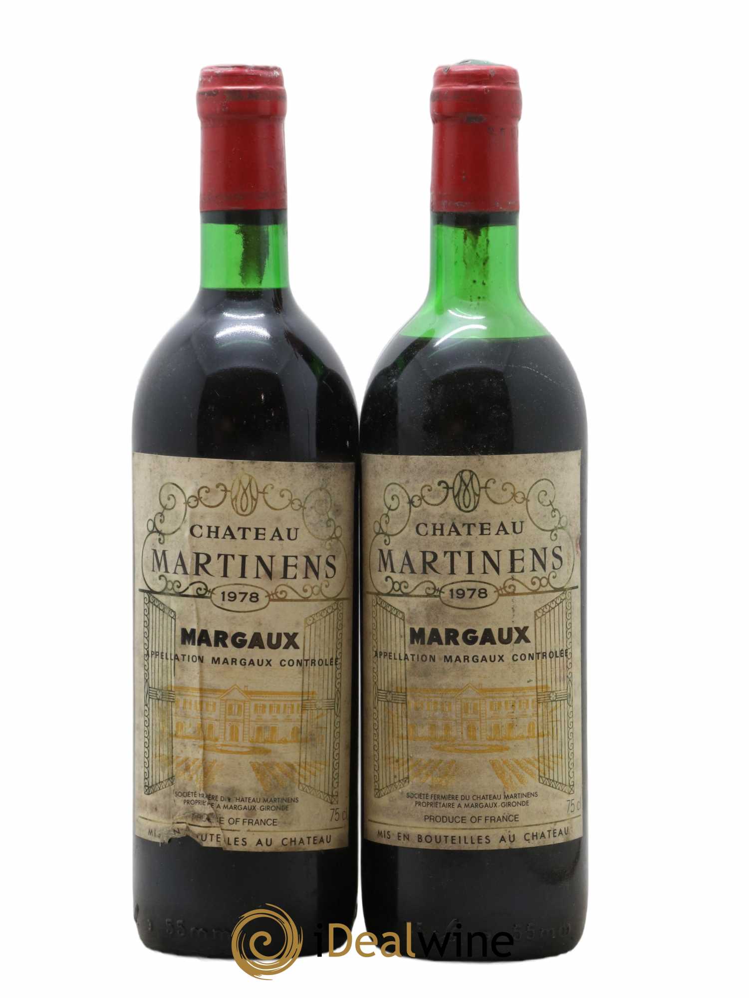 Château Martinens Cru Bourgeois 1978 - Lot de 2 bouteilles - 0