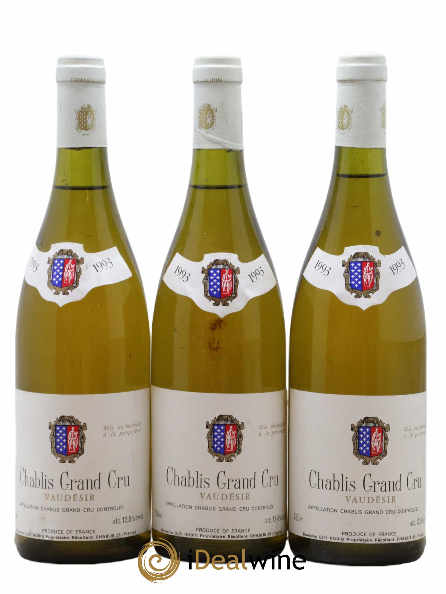 Chablis Grand Cru Guy Robin 1993 - Lot de 3 bouteilles - 0