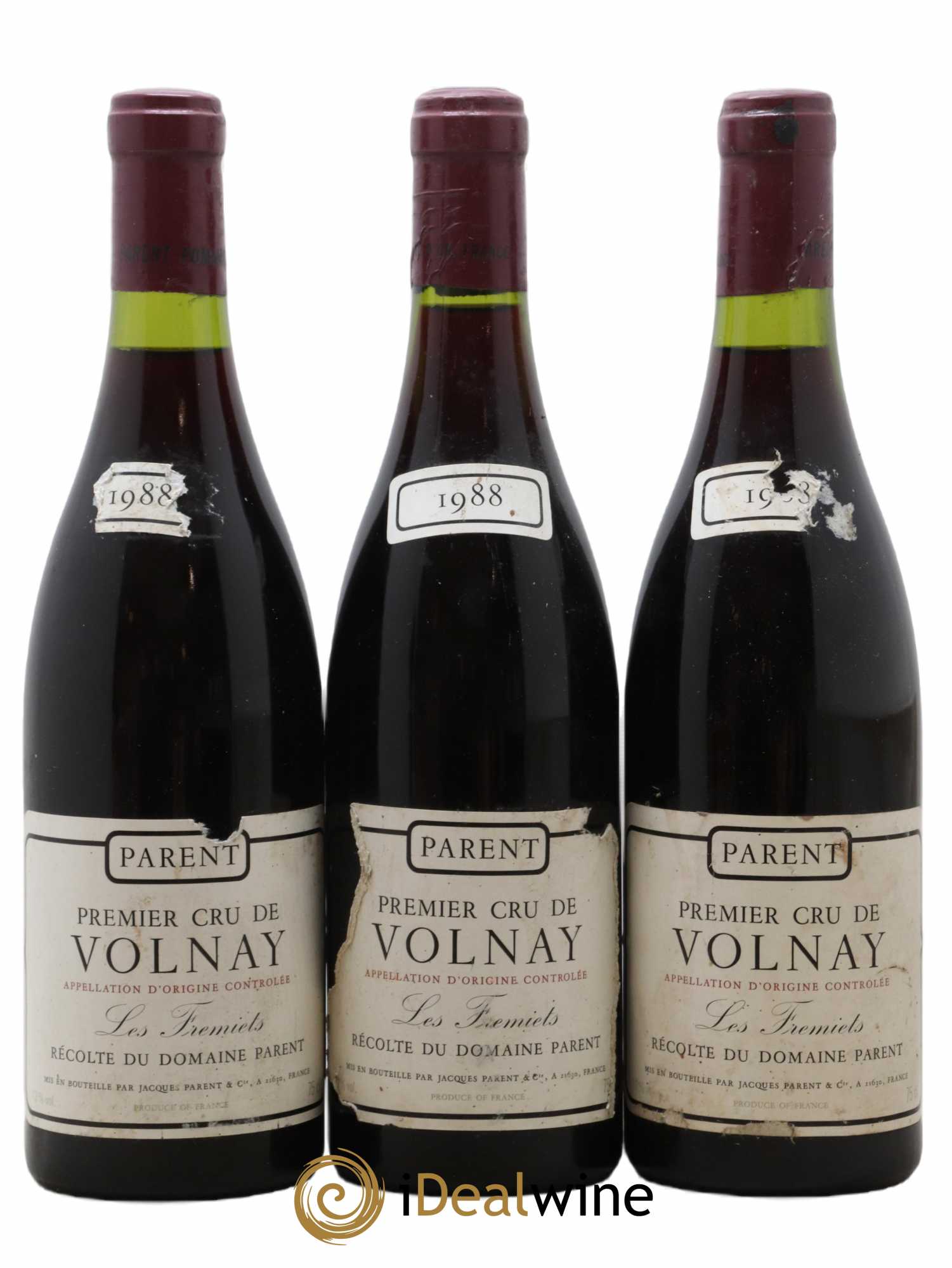 Volnay 1er Cru Les Fremiets Domaine Parent 1988 - Lot de 3 bouteilles - 0