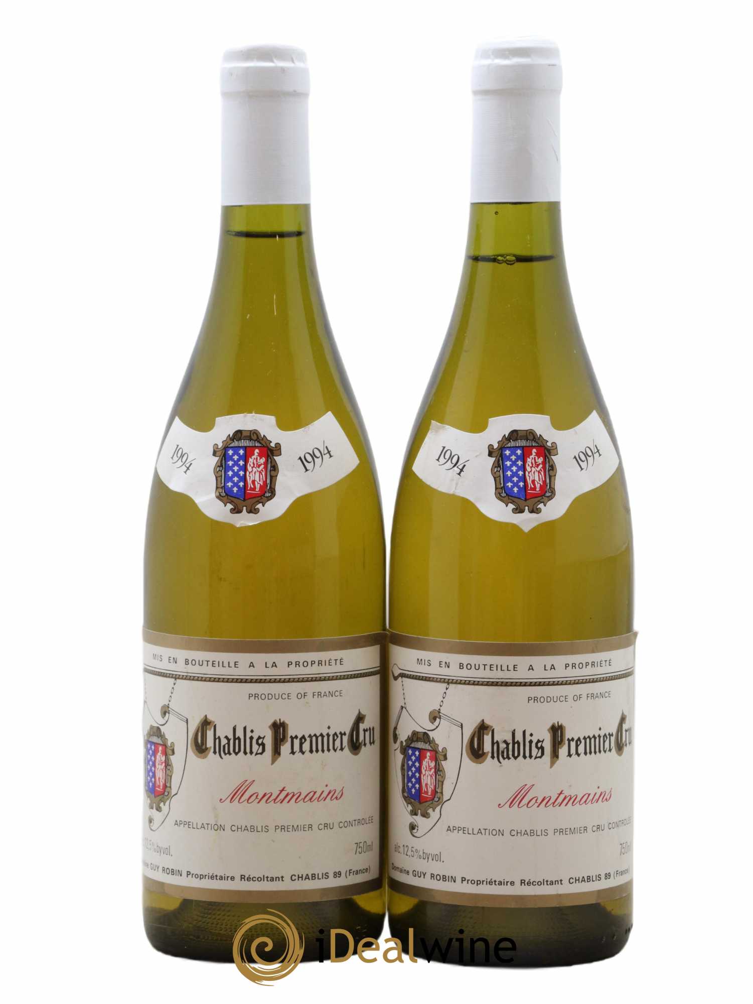 Chablis 1er Cru Montmains Guy Robin 1994 - Lot de 2 bouteilles - 0