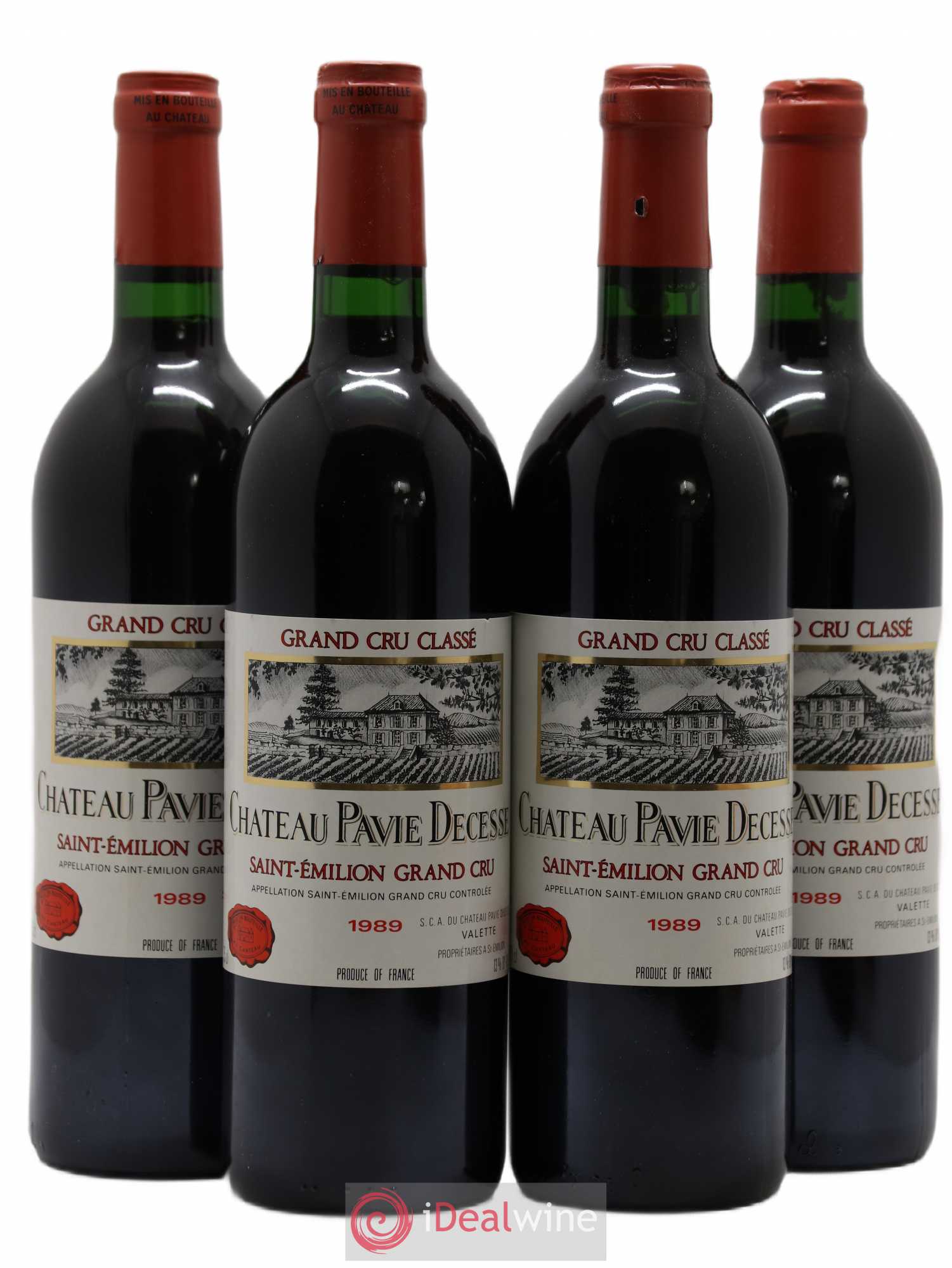 Château Pavie Decesse Grand Cru Classé 1989 - Lot de 4 bouteilles - 0