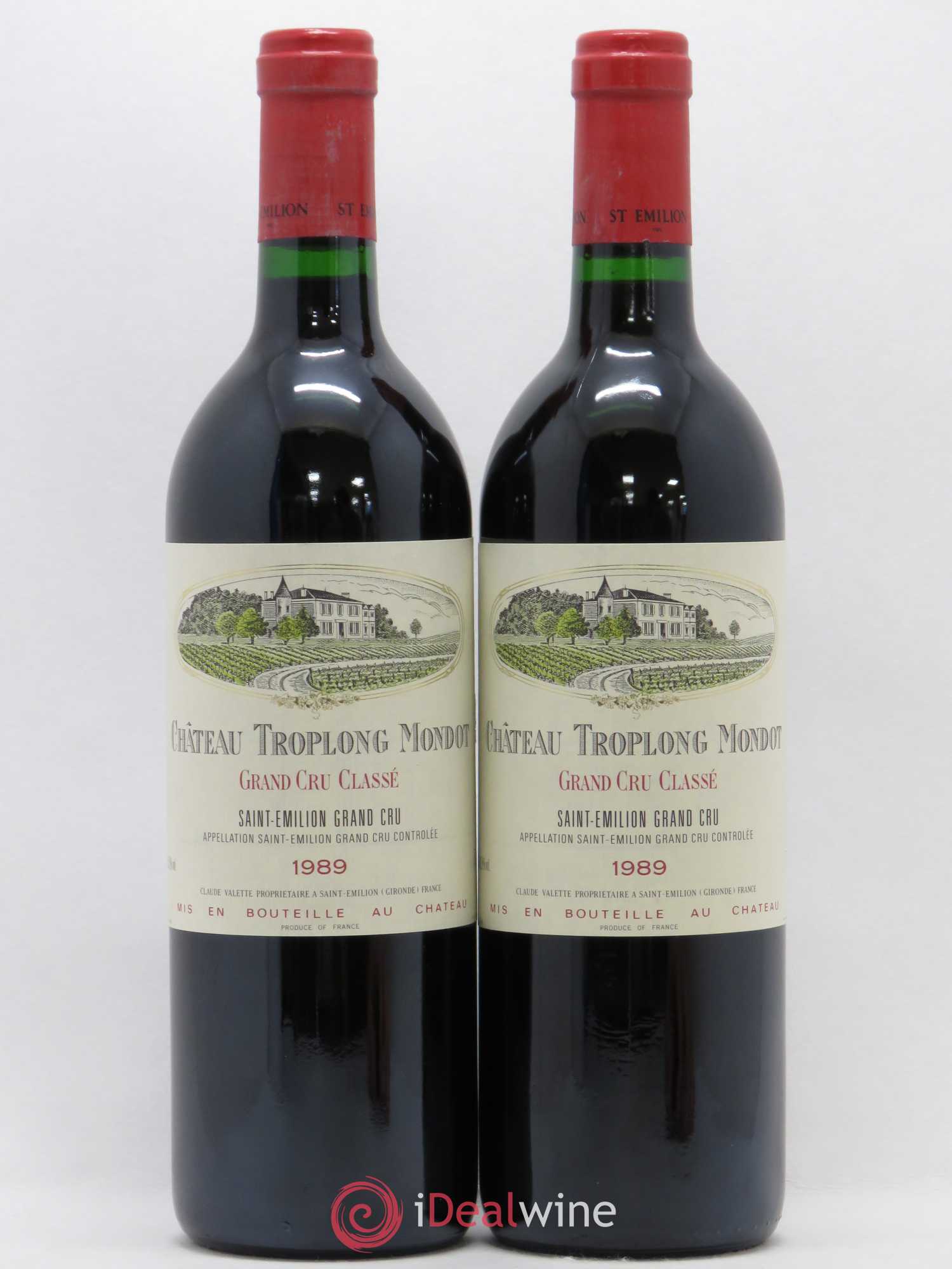Château Troplong Mondot 1er Grand Cru Classé B 1989 - Lot de 2 bouteilles - 0
