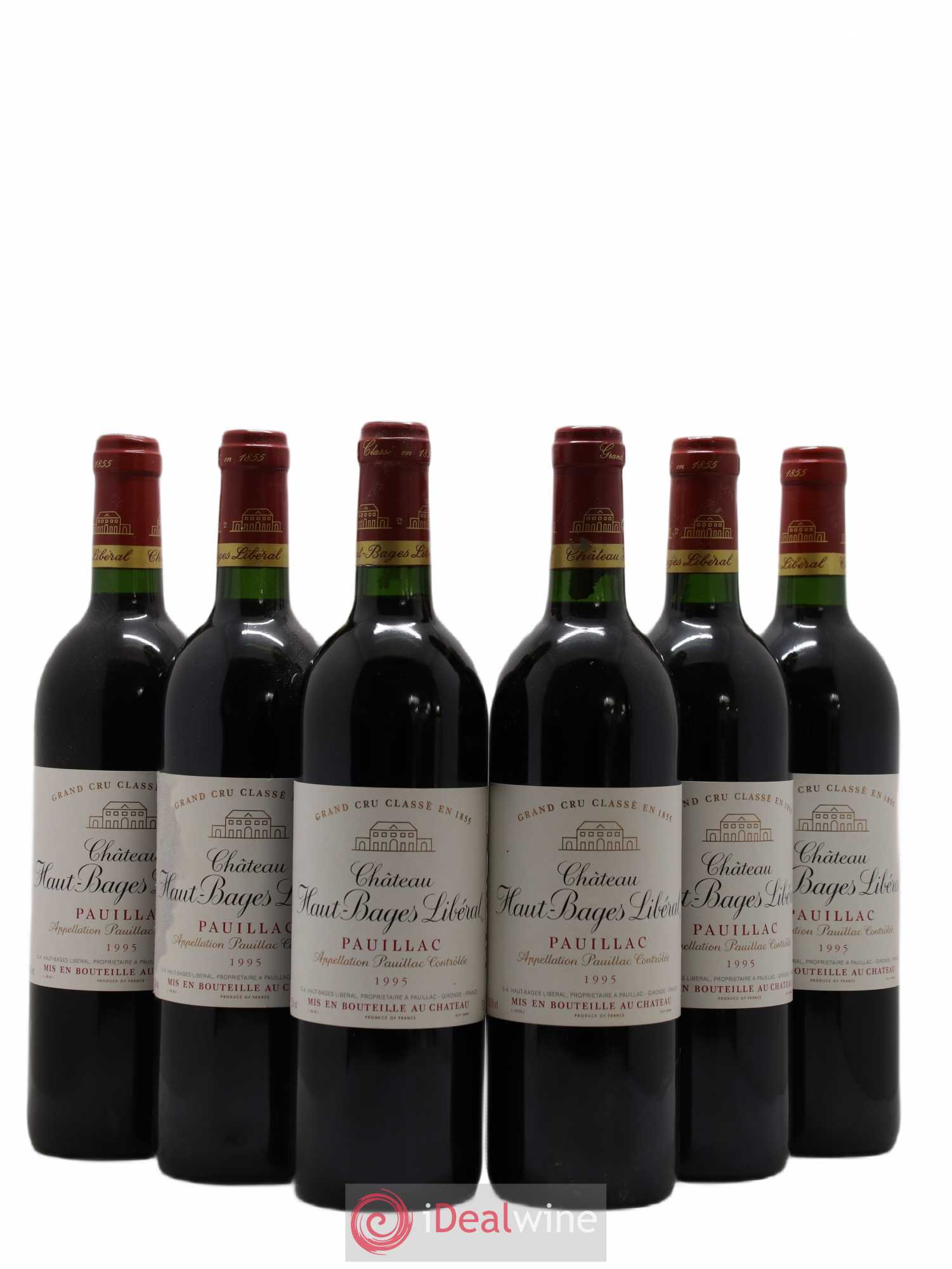 Château Haut Bages Libéral 5ème Grand Cru Classé 1995 - Lot de 6 bouteilles - 0