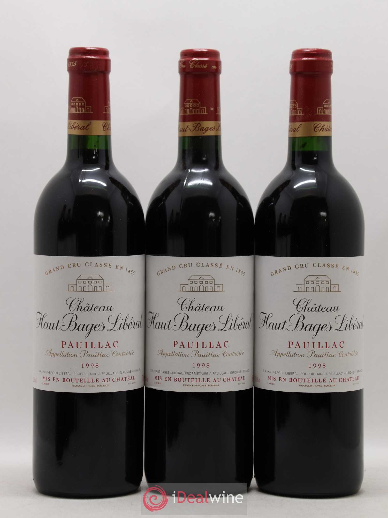 Château Haut Bages Libéral 5ème Grand Cru Classé 1998 - Lot de 6 bouteilles - 1