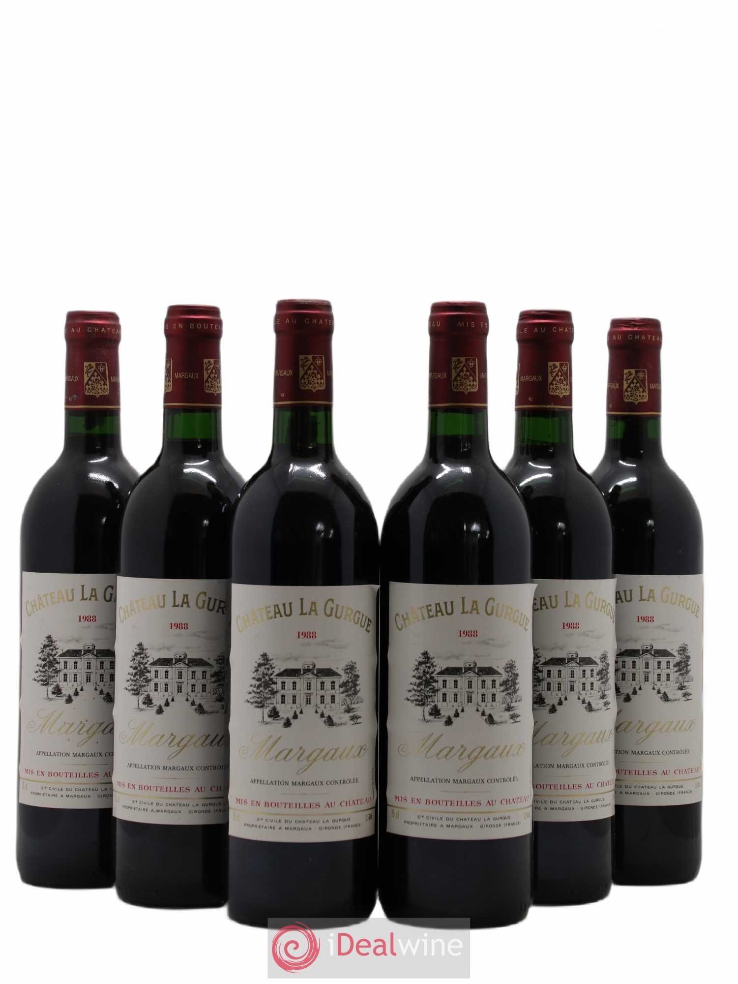 Château la Gurgue Cru Bourgeois (sans prix de réserve) 1988 - Lot de 6 bouteilles - 0