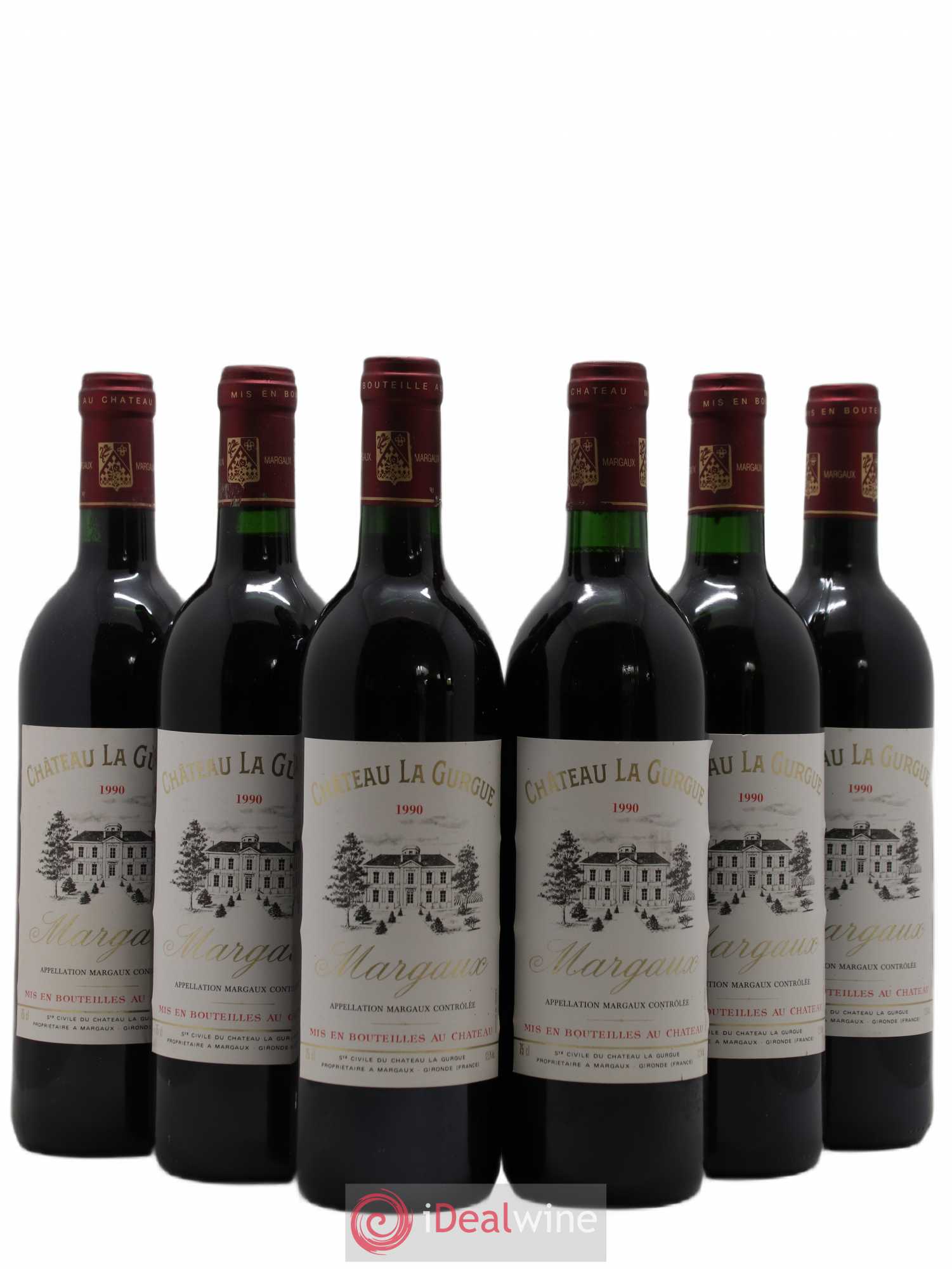 Château la Gurgue Cru Bourgeois 1990 - Lot de 6 bouteilles - 0