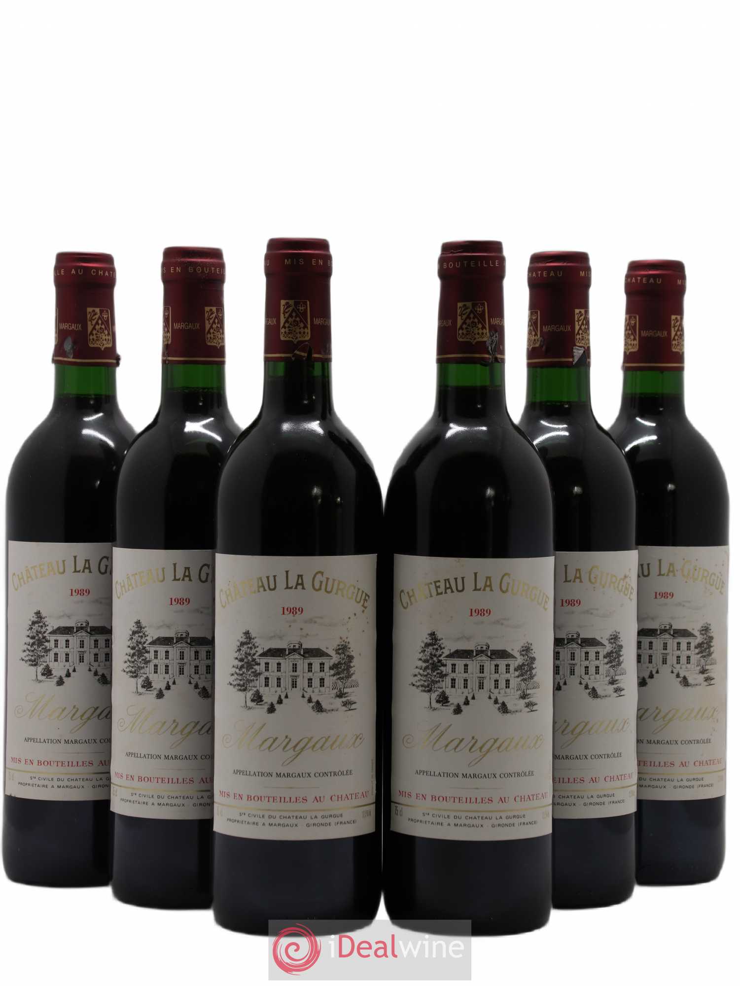 Château la Gurgue Cru Bourgeois (sans prix de réserve) 1989 - Lot de 6 bouteilles - 0